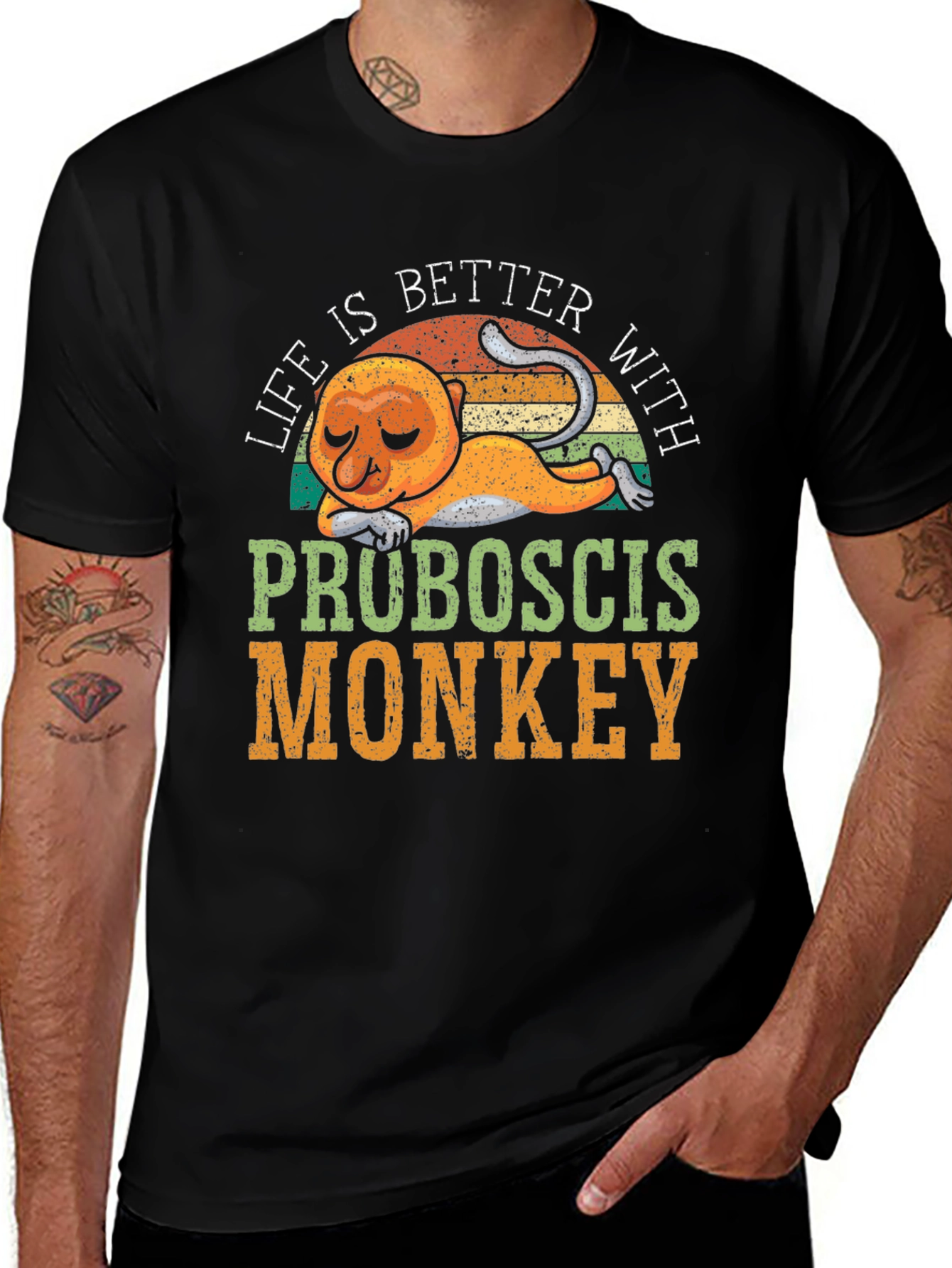 Variant 10 of Life is Better with Proboscis Monkey Graphic T-Shirt