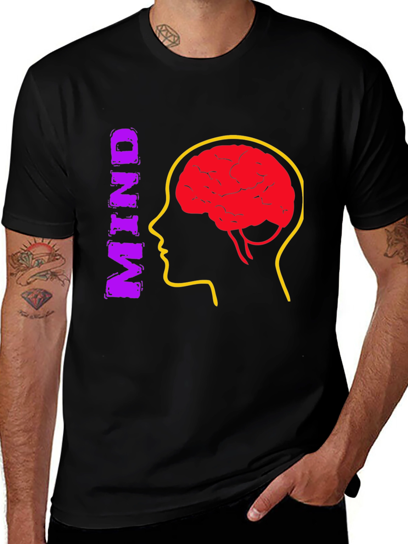 Variant 21 of Mind Graphic T-Shirt, Brain Design Tee
