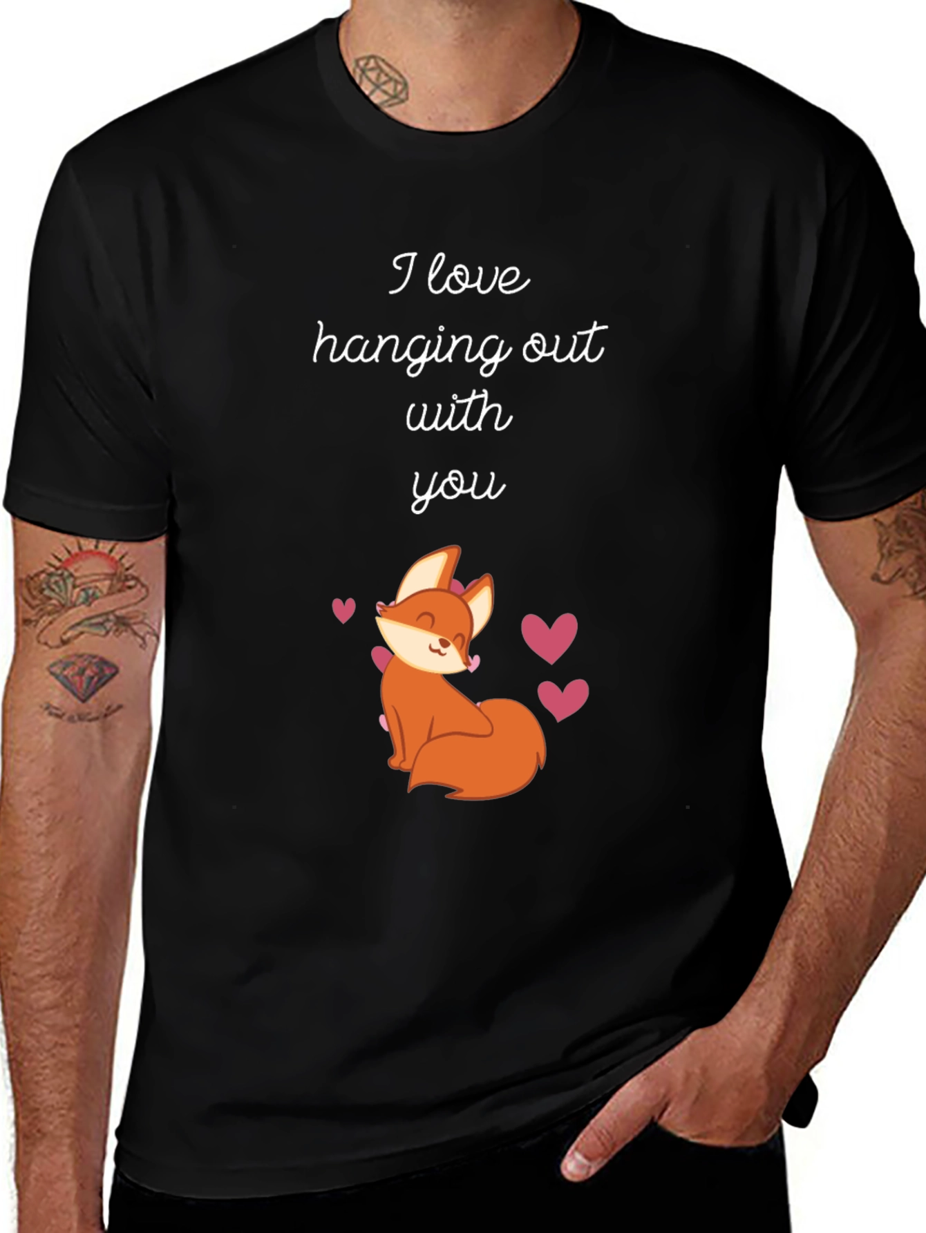 Variant 18 of Cute Fox T-Shirt - I Love Hanging Out With You!