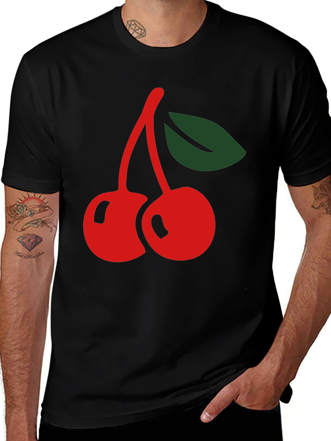 Black Cherry Graphic Black T-Shirt main image