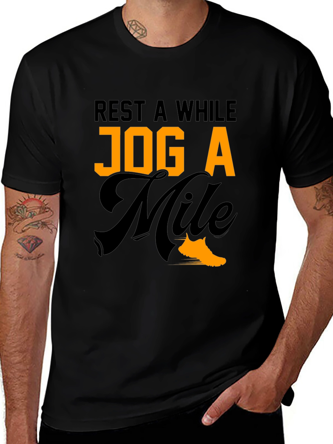 Rest A While, Jog A Mile Graphic Tee
