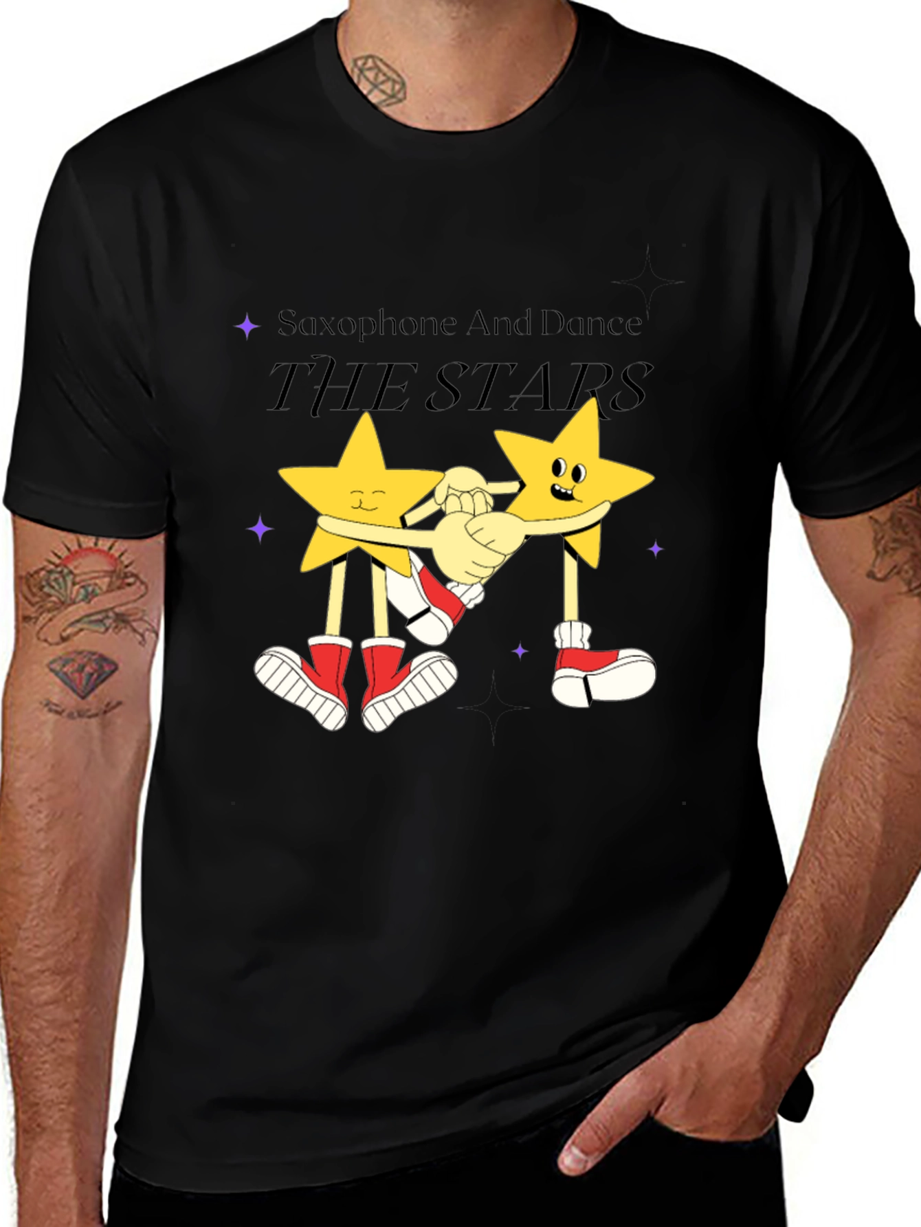 Variant 22 of Saxophone And Dance The Stars Graphic Tee