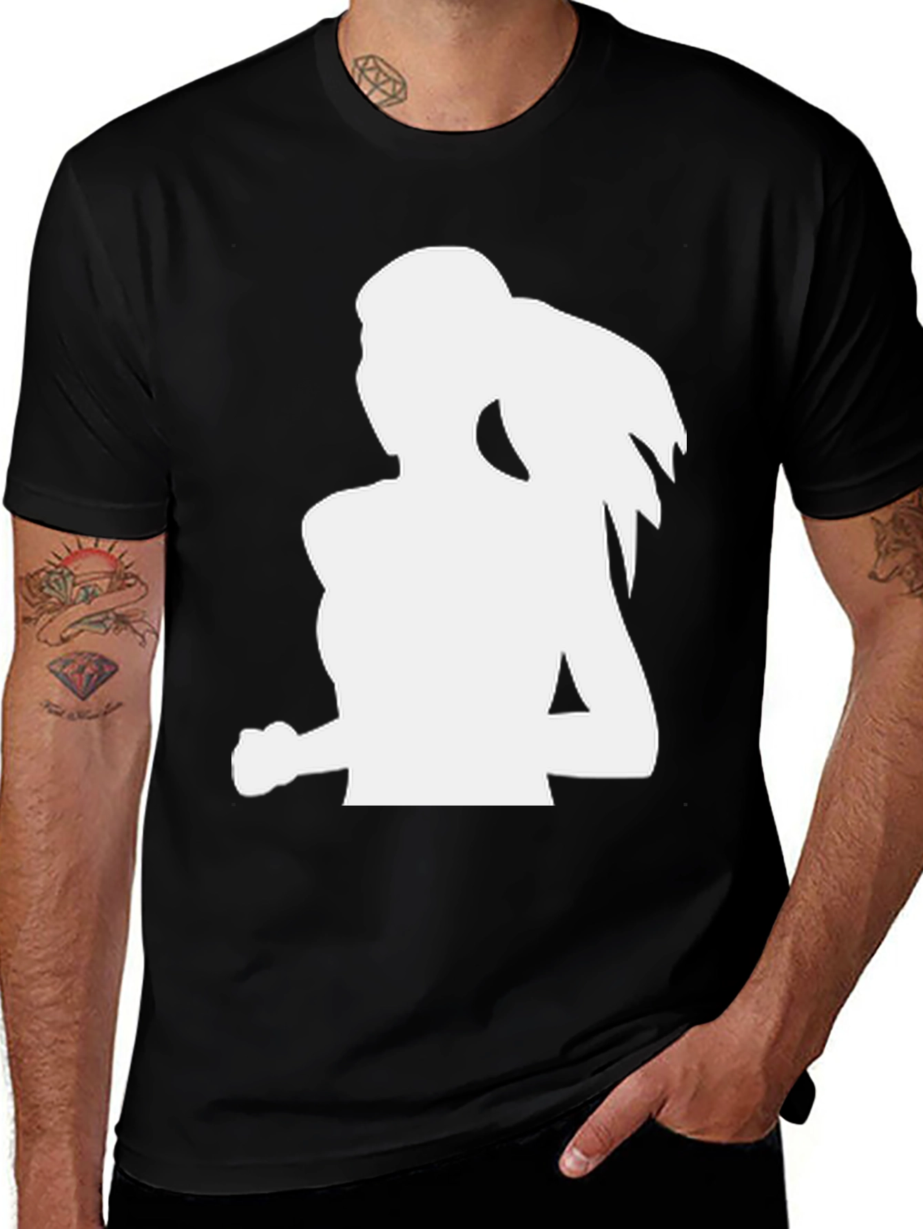 Variant 16 of Runner Silhouette T-Shirt - Black