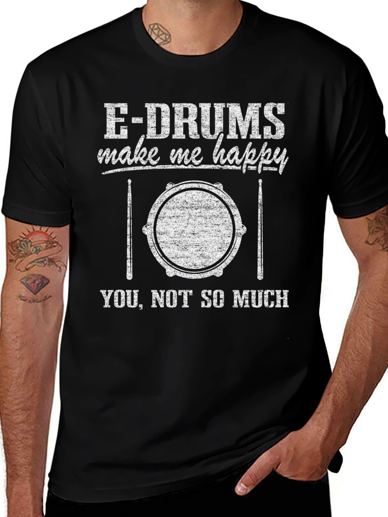 Variant 4 of E-Drums Make Me Happy Funny Drummer T-Shirt