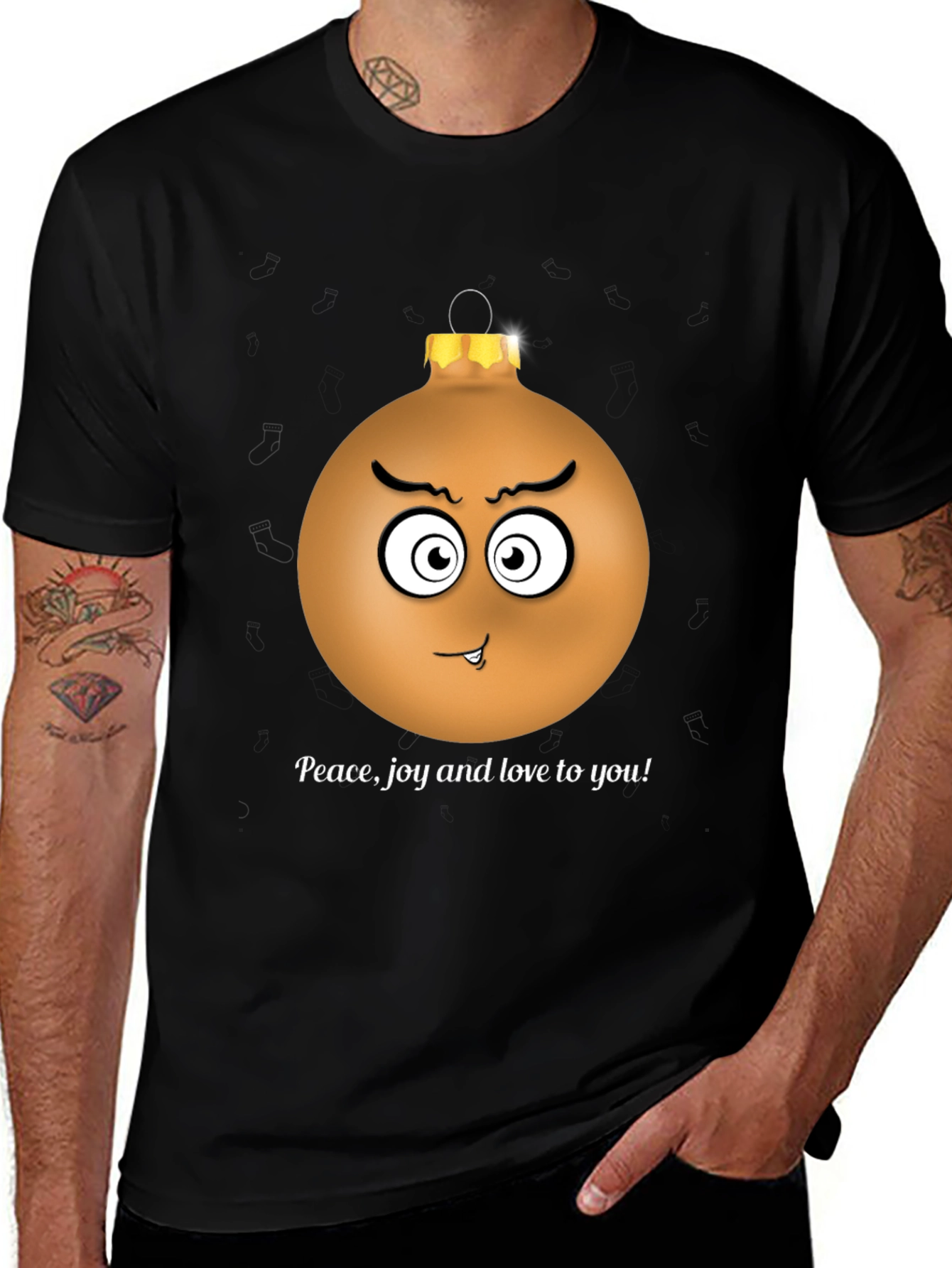Festive Grumpy Ornament Graphic Tee