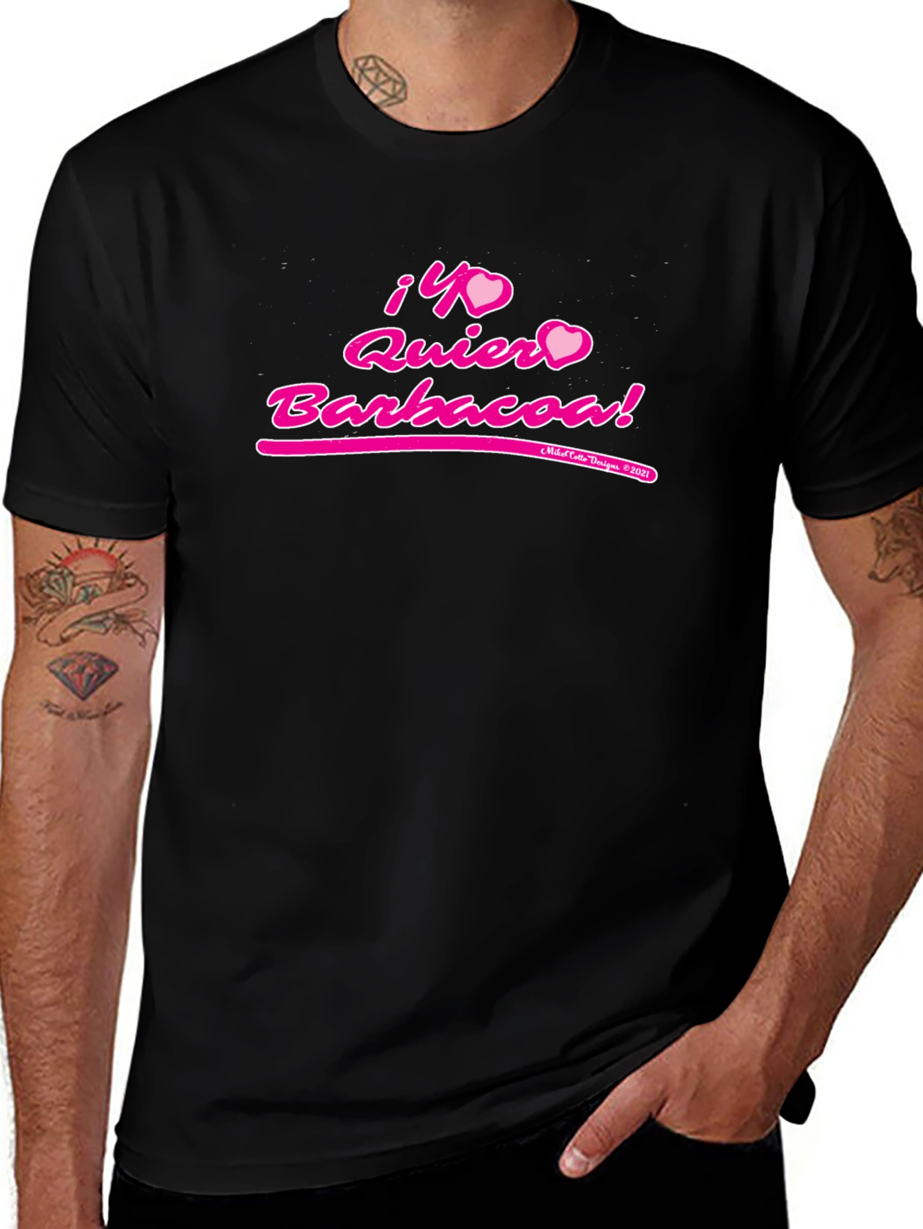 Variant 25 of Yo Quiero Barbacoa! Black T-Shirt