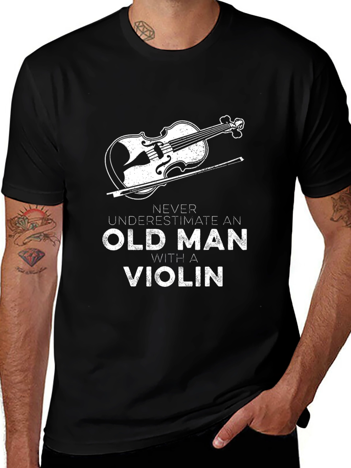 Variant 9 of Violin Old Man Graphic T-Shirt