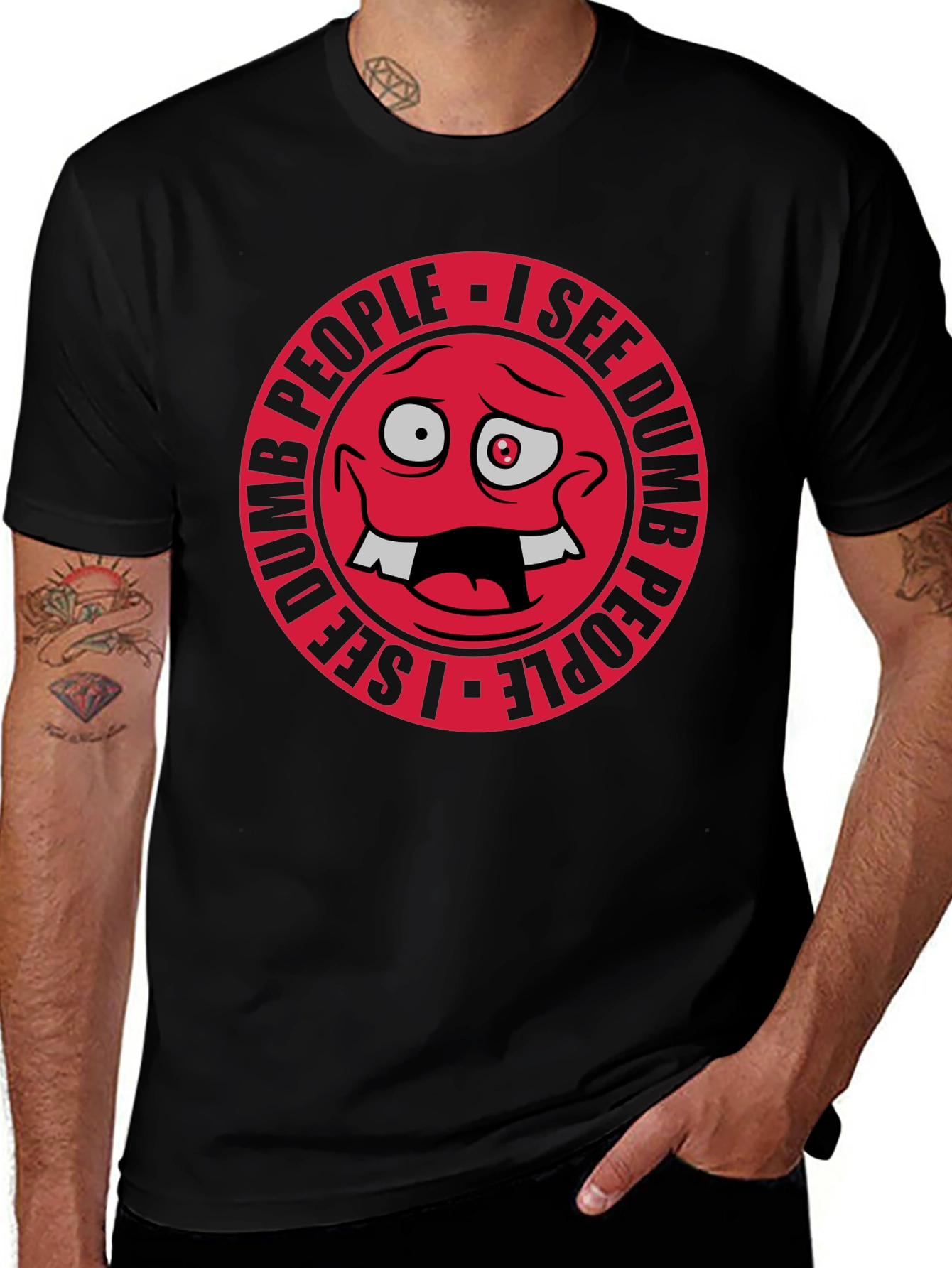 Variant 5 of I See Dumb People Graphic T-Shirt - Funny Novelty Tee