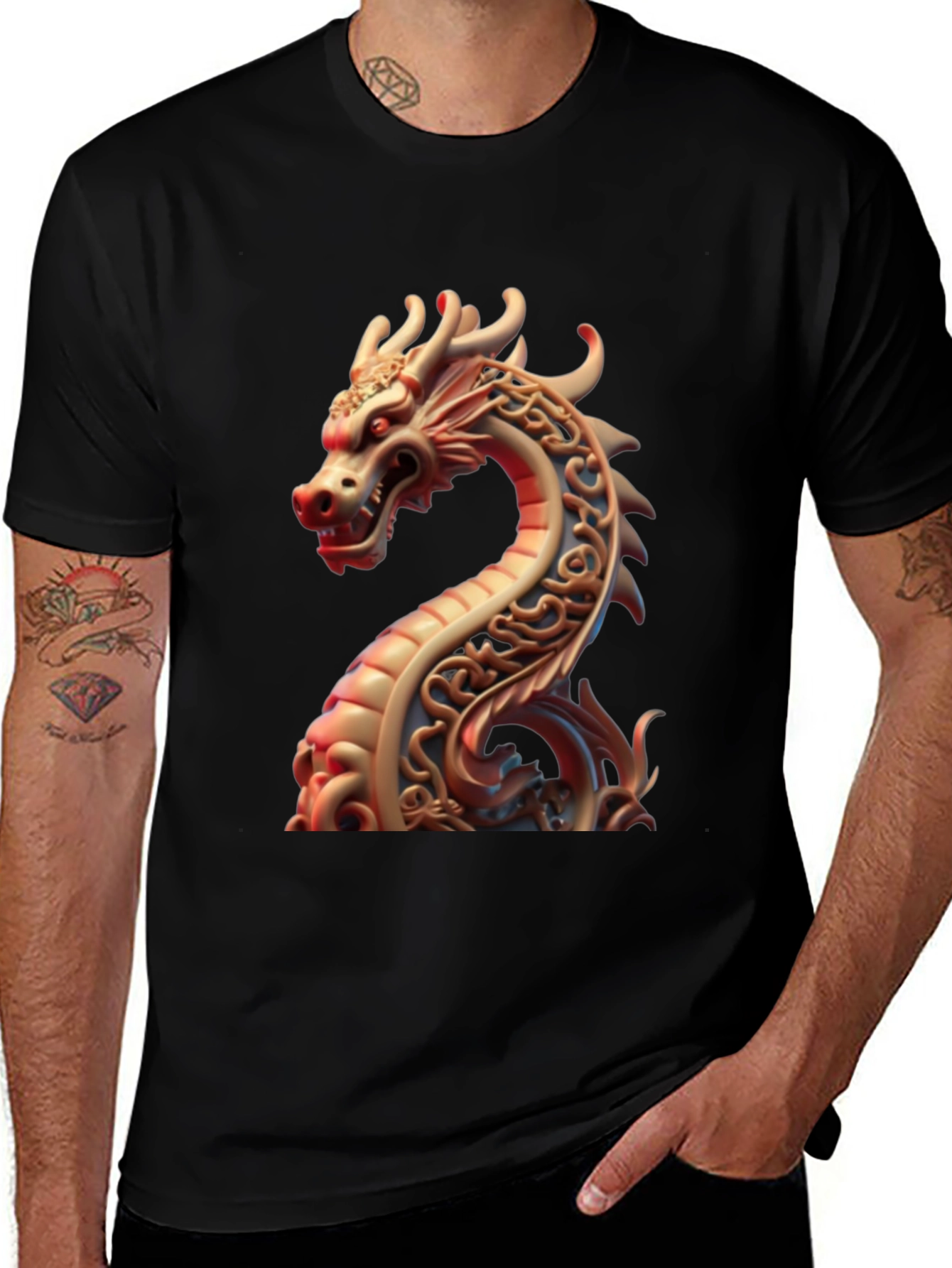 Variant 23 of Dragon T-Shirt - Unique Artistic Design