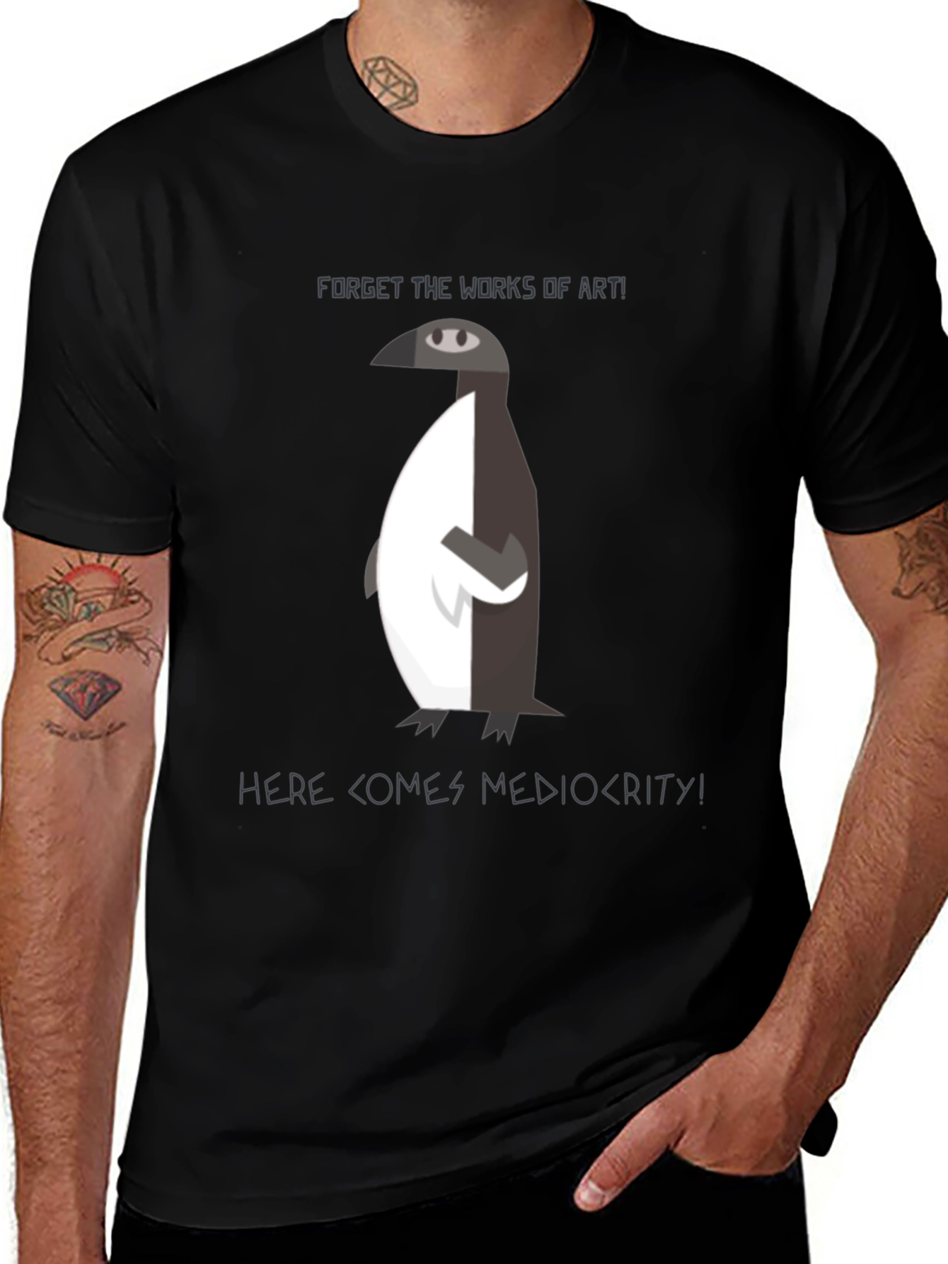 Variant 26 of Penguin Mediocrity Graphic T-Shirt - Black