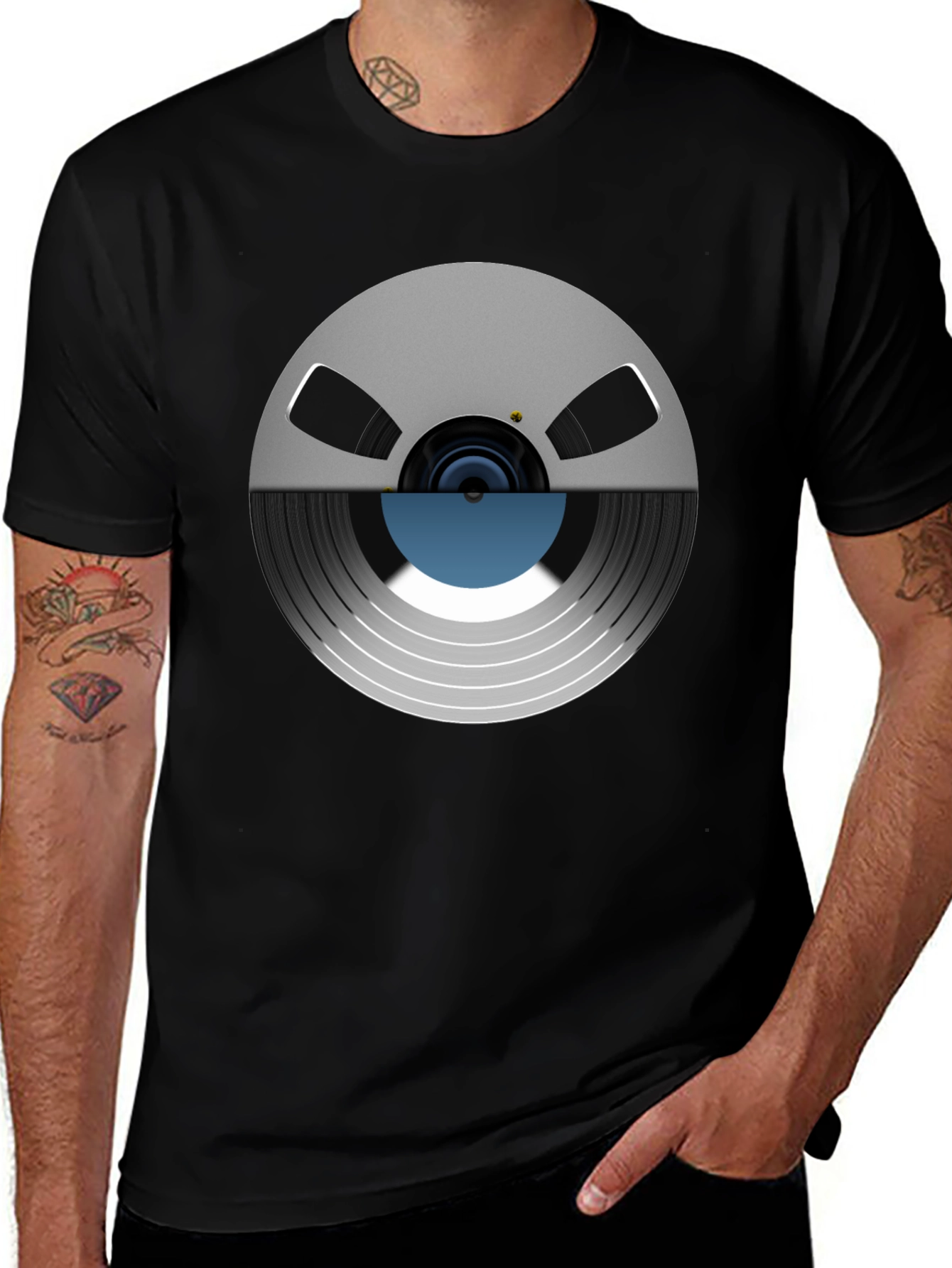 Variant 20 of Retro Reel-to-Reel & Vinyl Record Graphic Tee