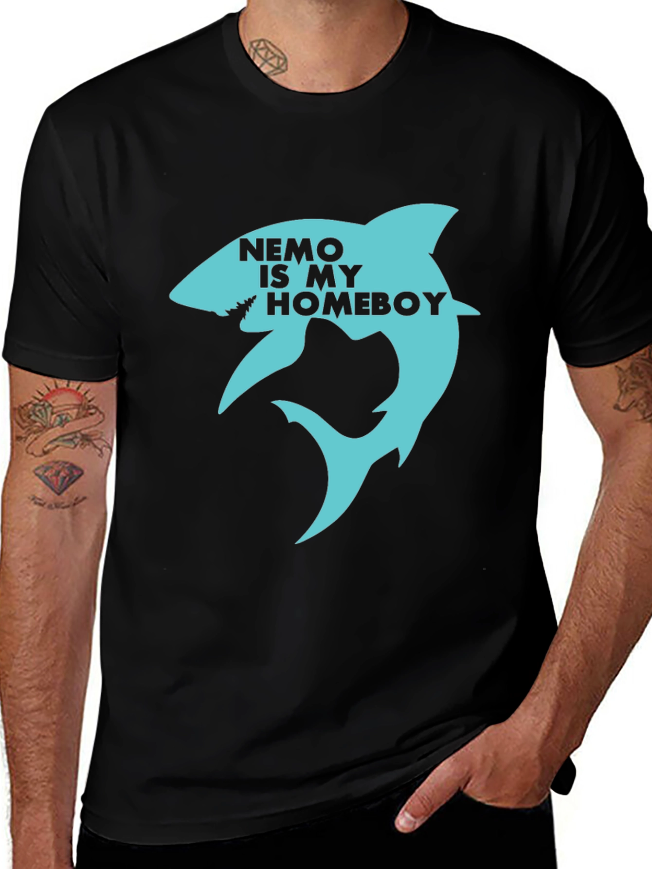 Variant 10 of Nemo is My Homeboy Shark Graphic T-Shirt