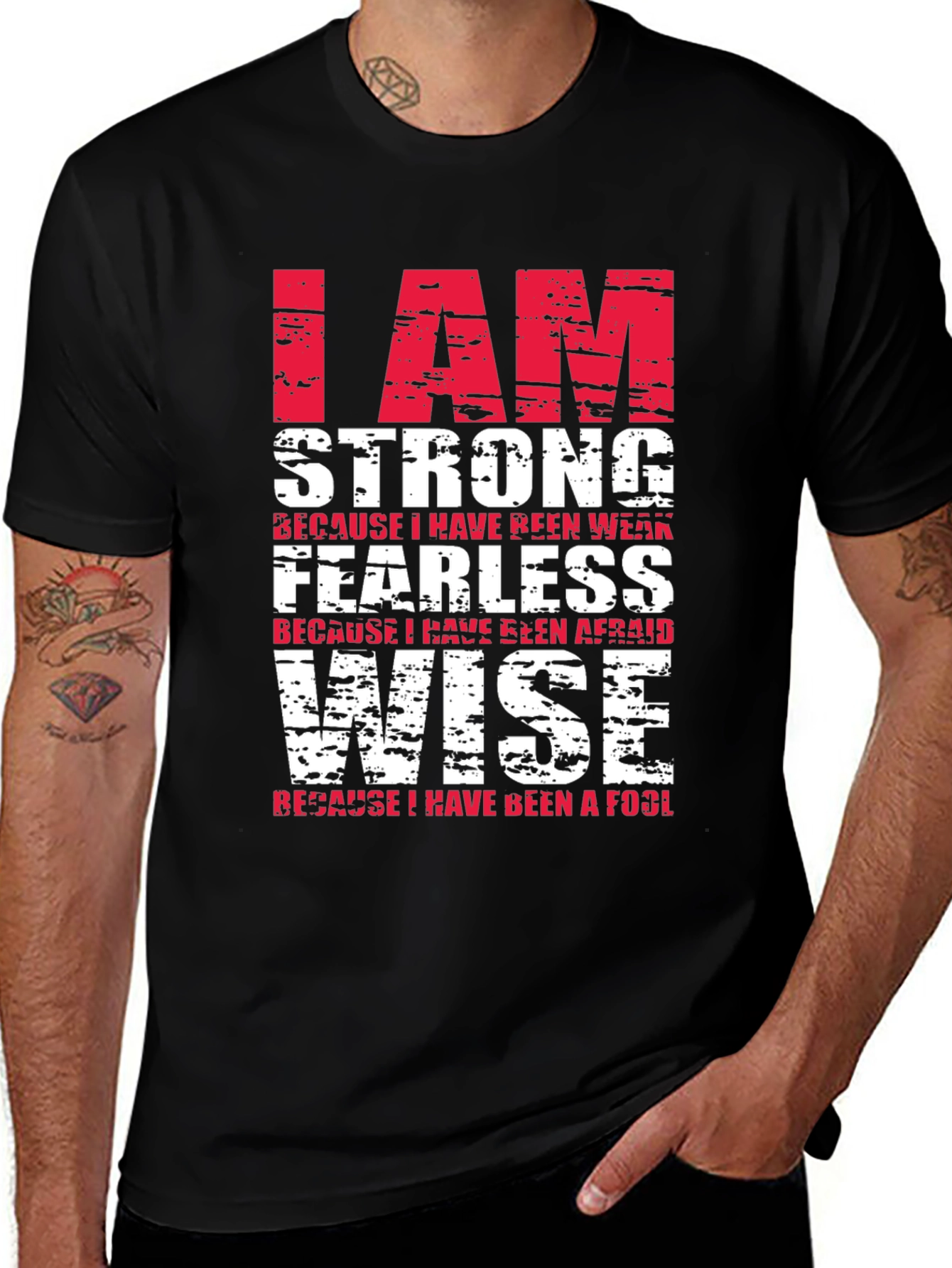 Variant 7 of I Am Strong T-Shirt - Motivational Graphic Tee