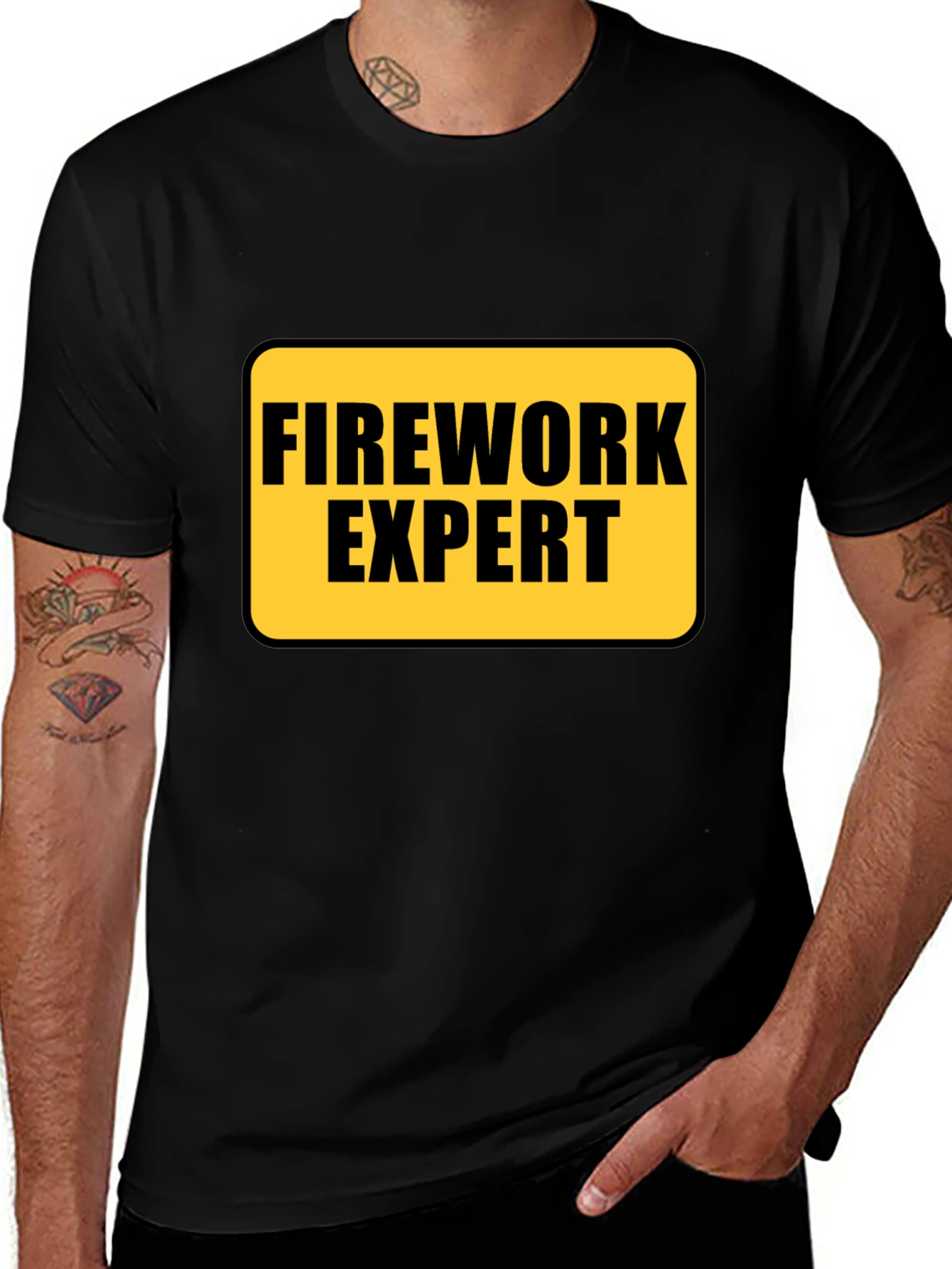 Variant 29 of Firework Expert Black T-Shirt