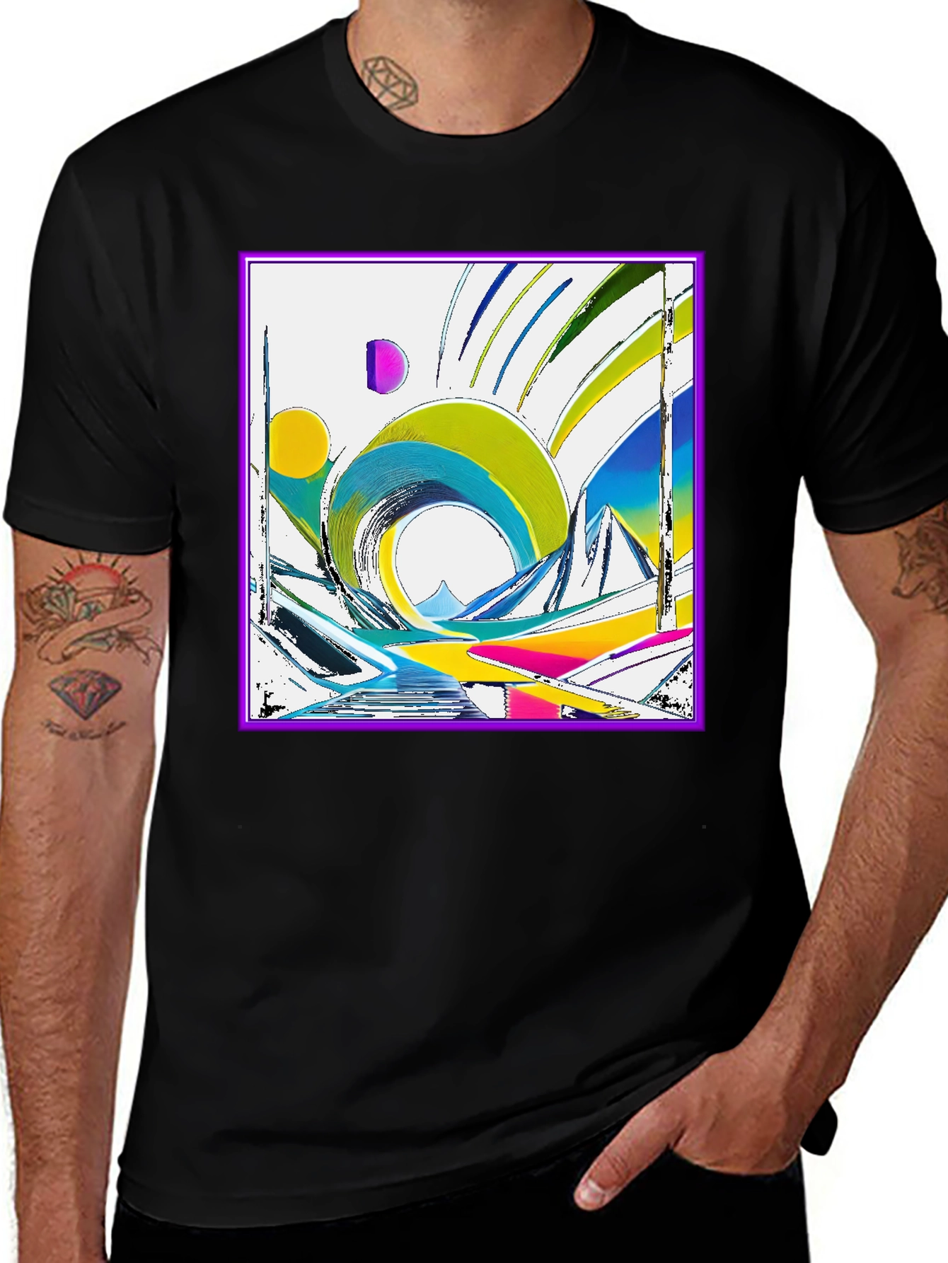 Variant 28 of Abstract Graphic Print T-Shirt