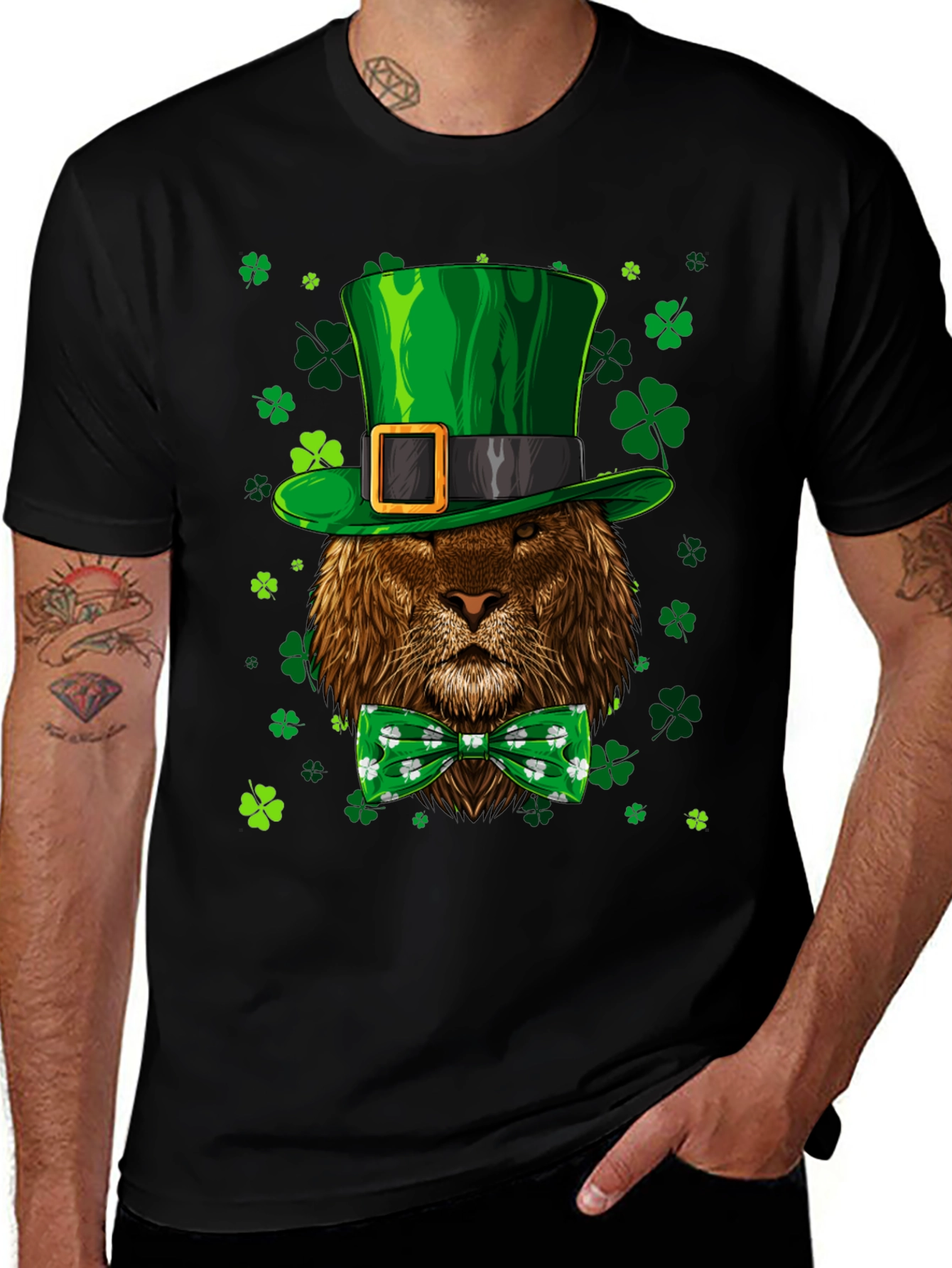 Variant 7 of St. Patrick's Day Lion Graphic Tee
