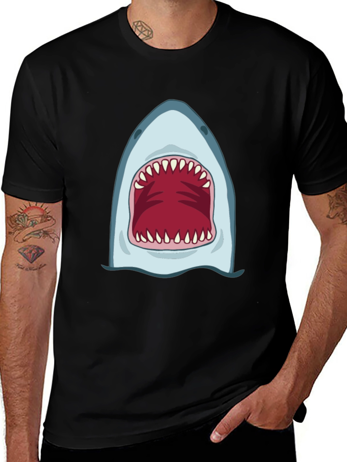 Variant 2 of Shark Mouth Graphic Tee - Bold & Unique