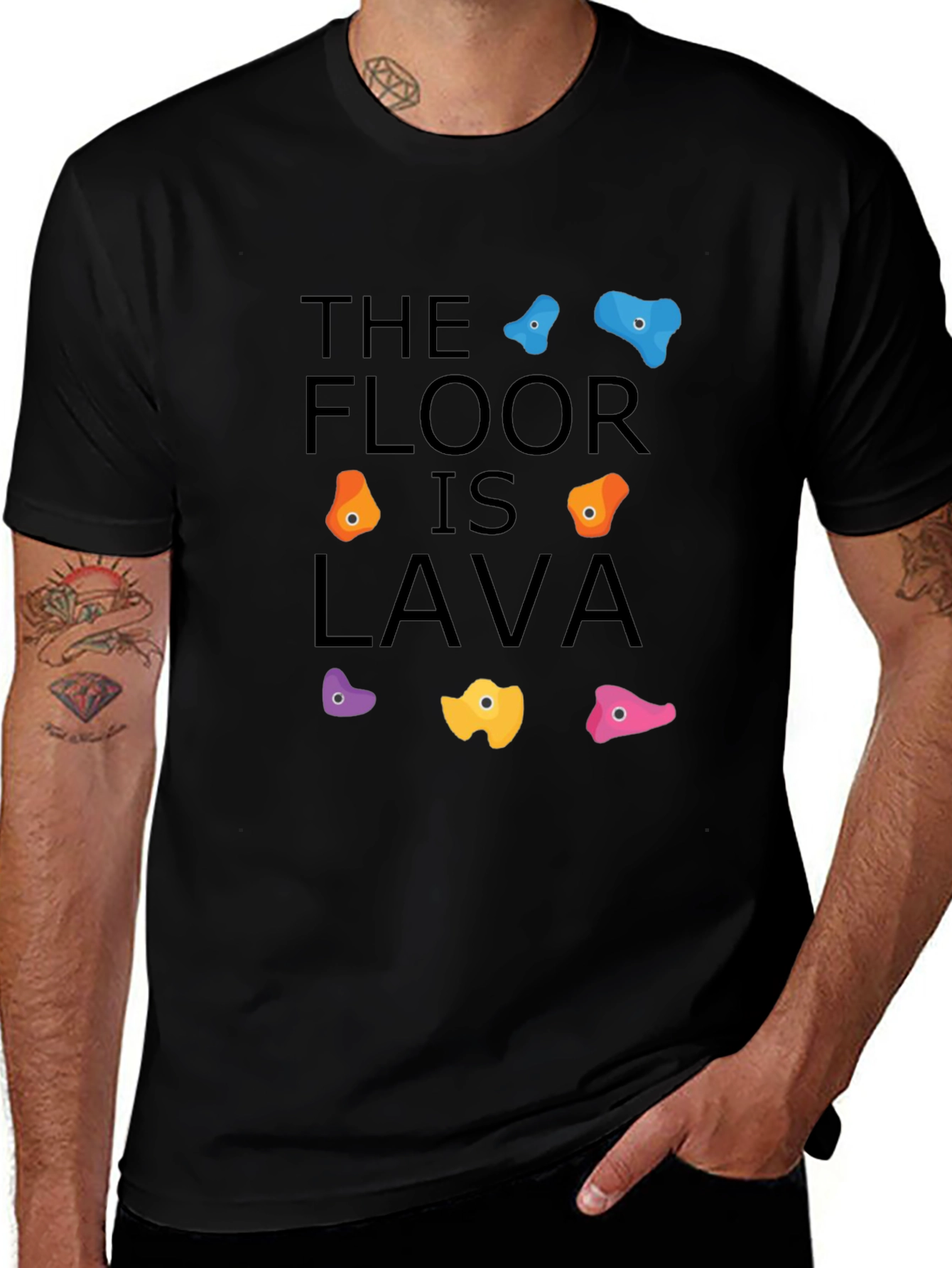 Variant 8 of The Floor is Lava T-Shirt - Rock Climbing Design