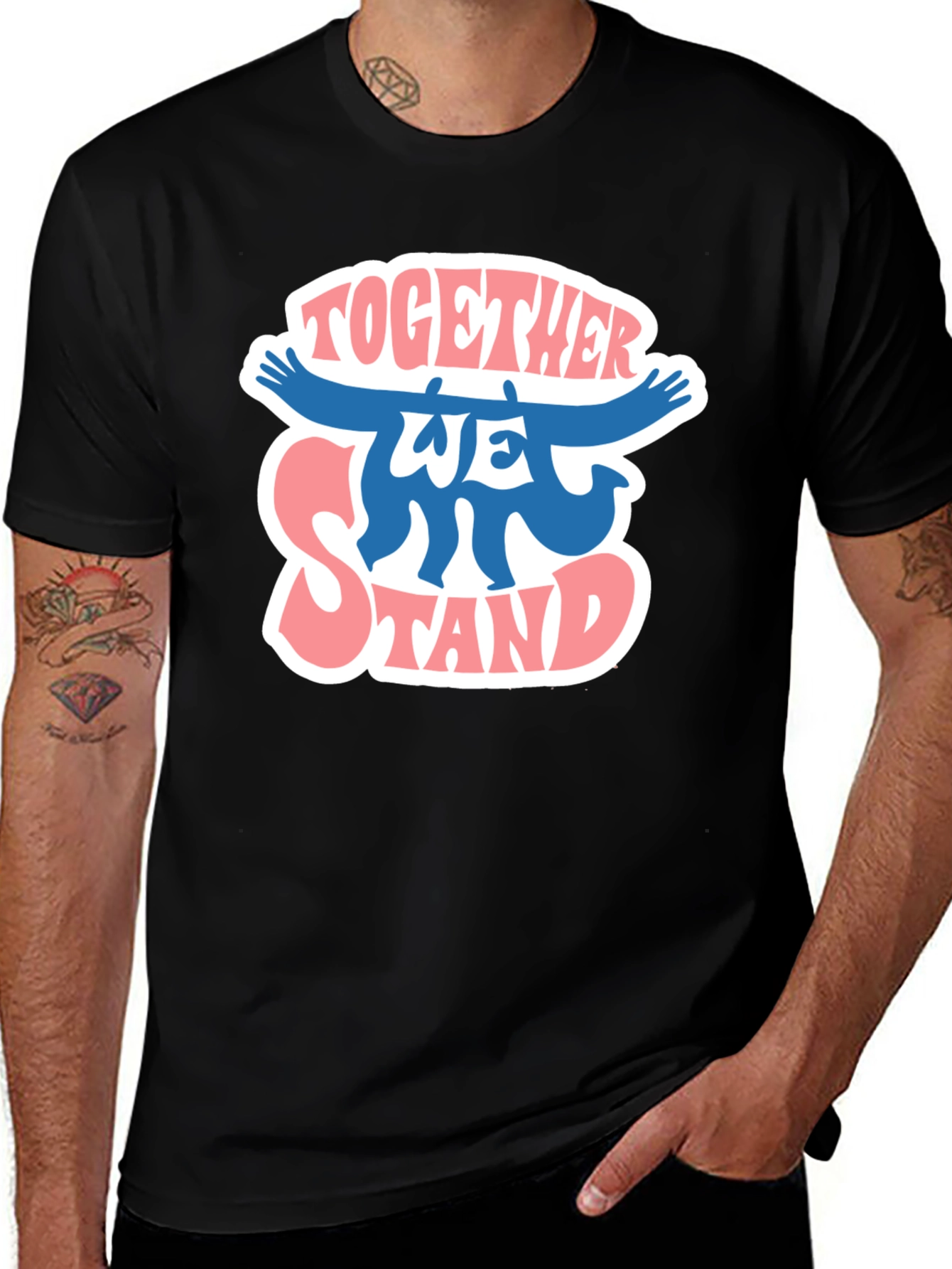Variant 11 of Together We Stand Graphic Tee - Soft Cotton Comfort