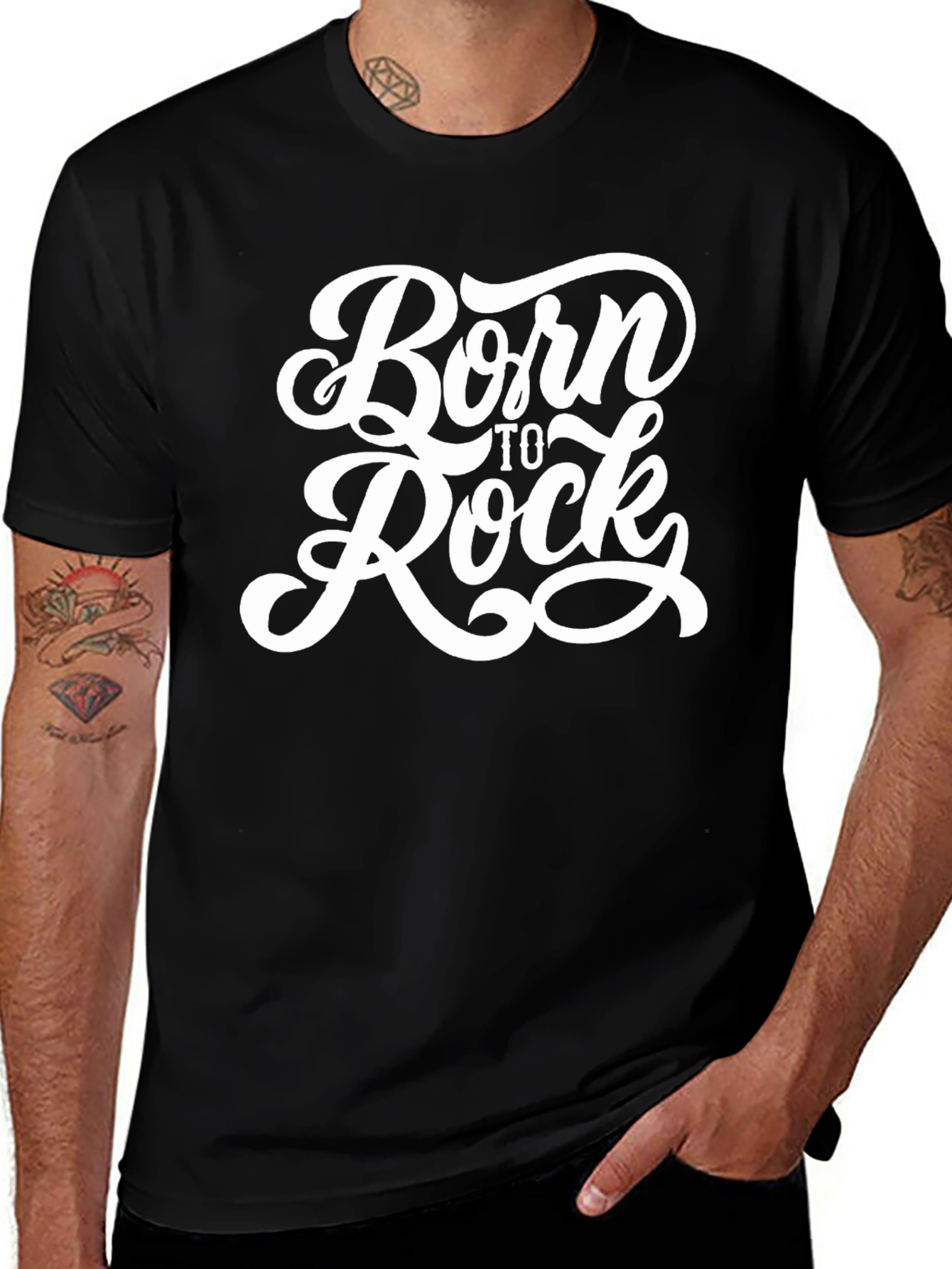 Variant 20 of Born to Rock Black T-Shirt
