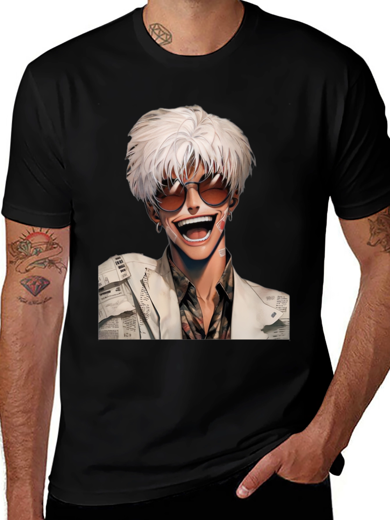 Anime Character Graphic Print Tee