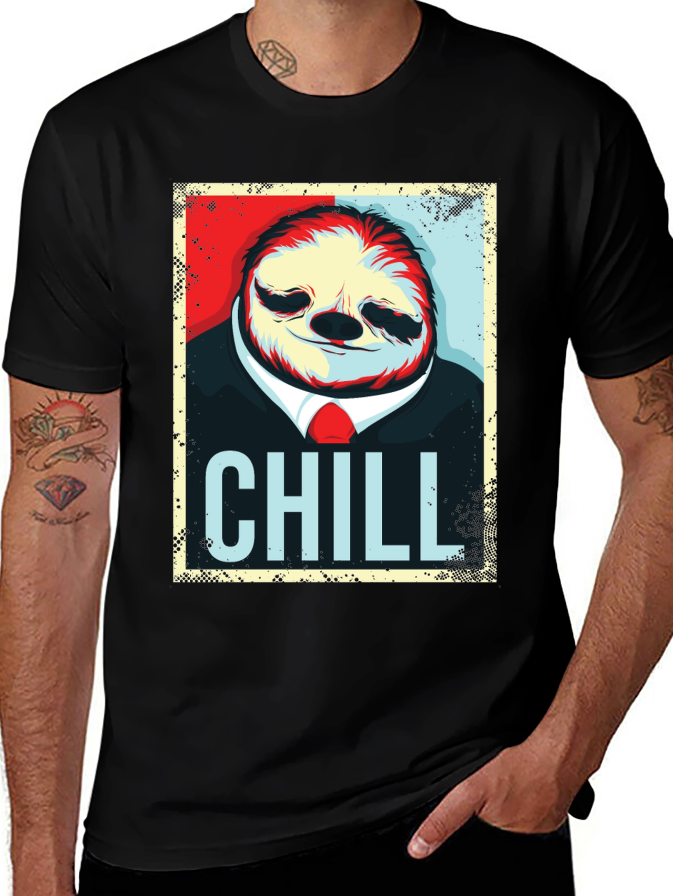 Variant 29 of Chill Sloth Graphic T-Shirt - Relaxed Style
