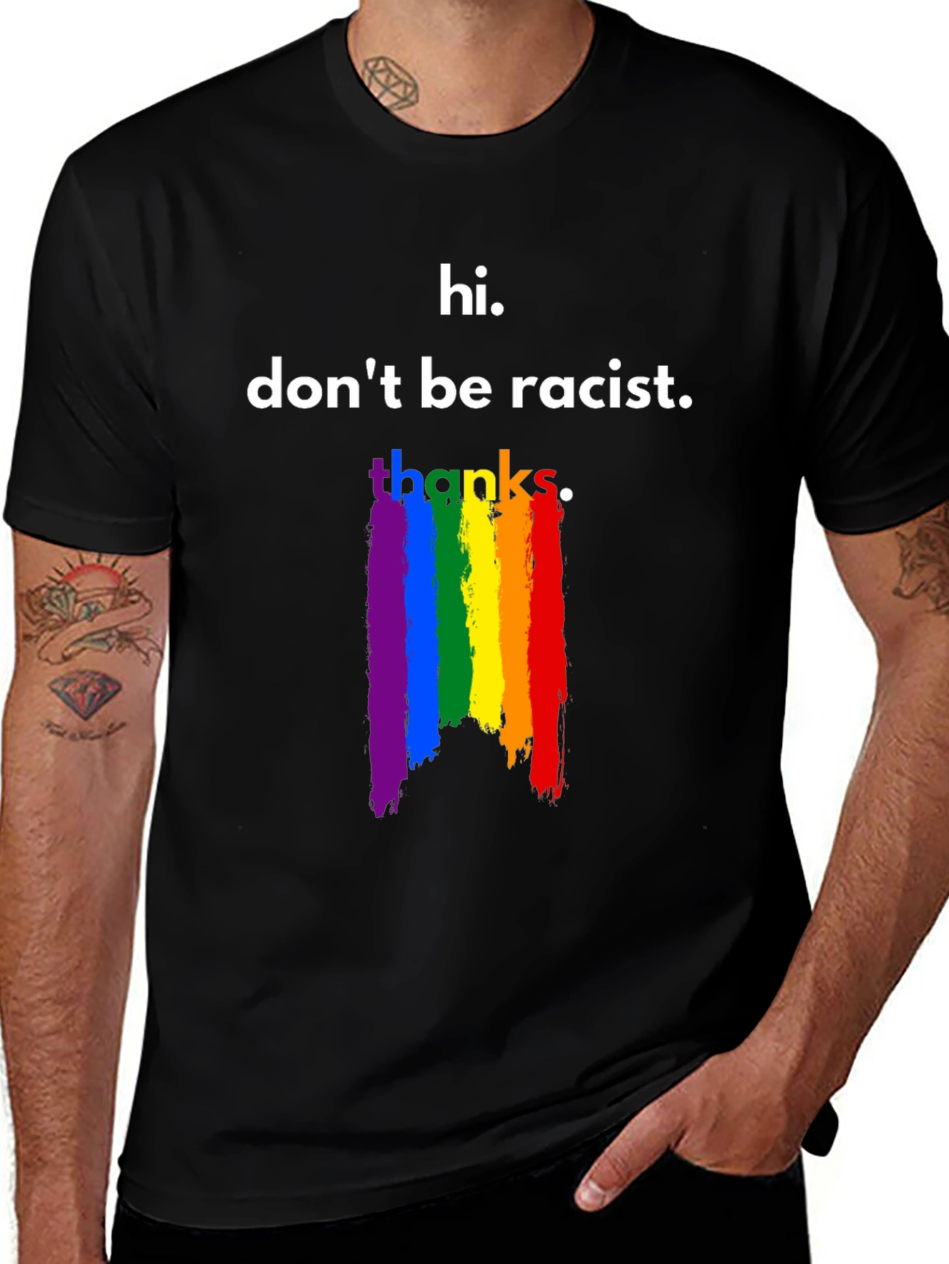 Variant 12 of Hi, Don't Be Racist T-Shirt