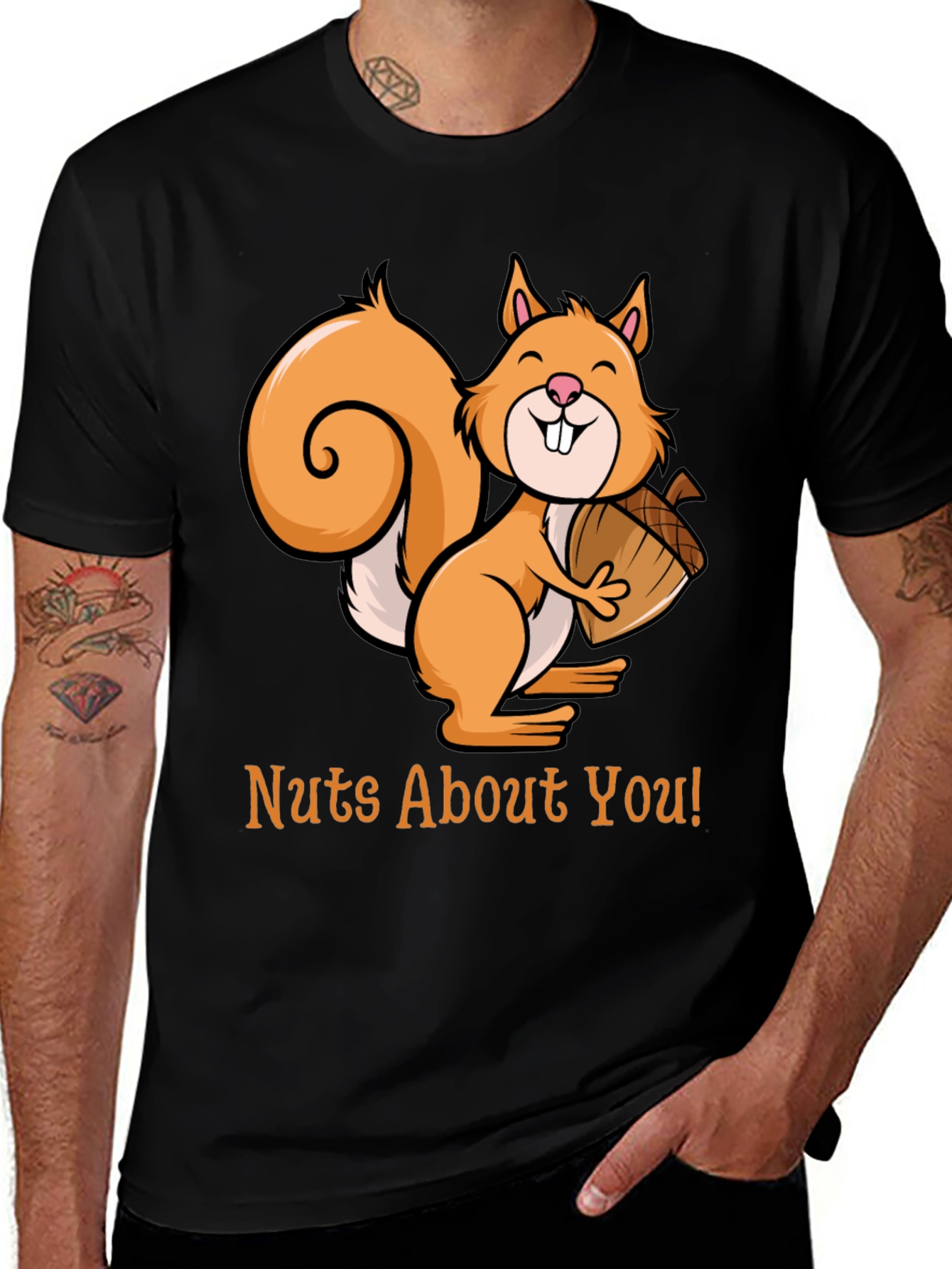 Variant 17 of Nuts About You Squirrel Graphic Tee