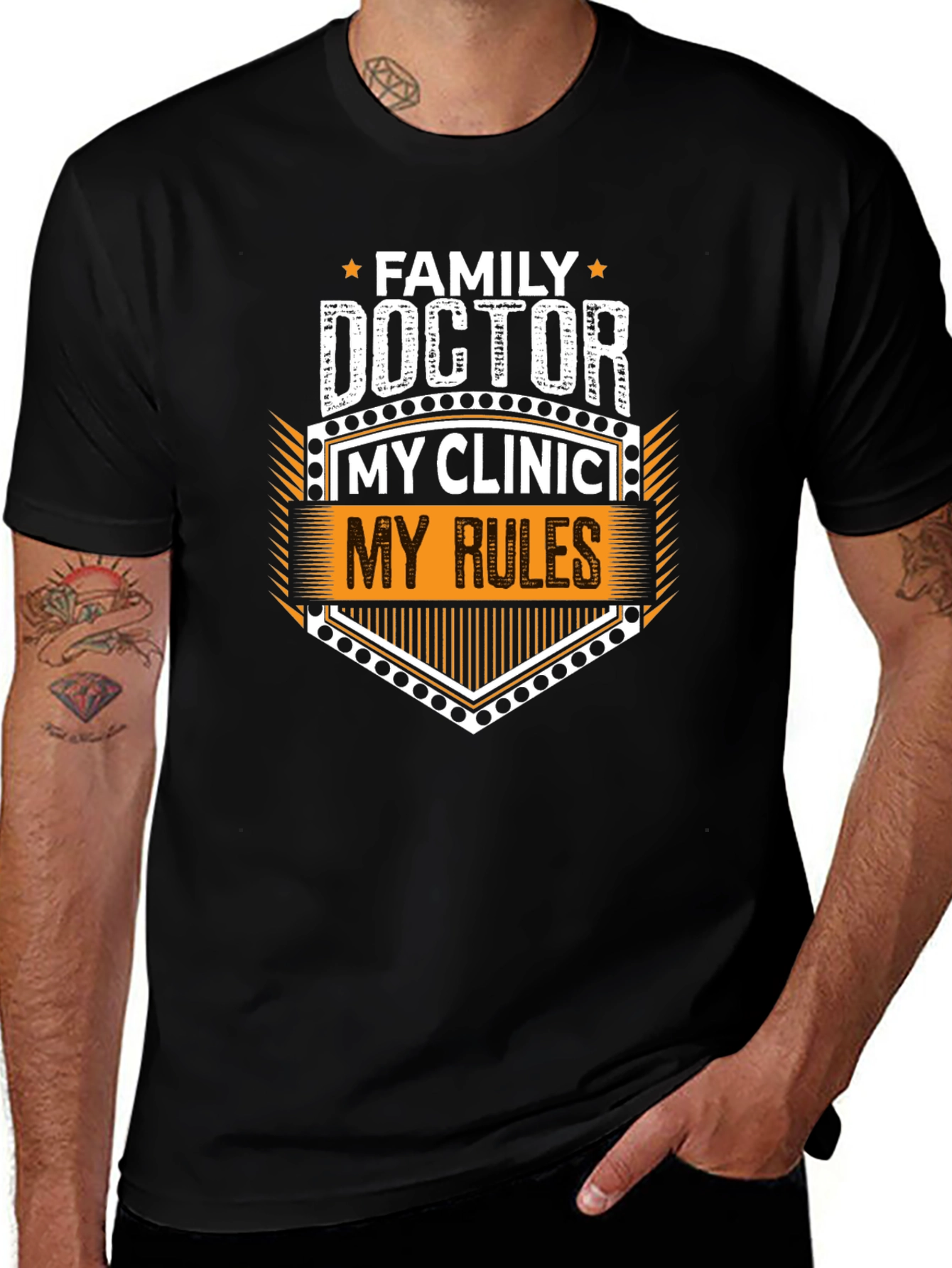 Variant 15 of Family Doctor My Clinic My Rules Graphic Tee