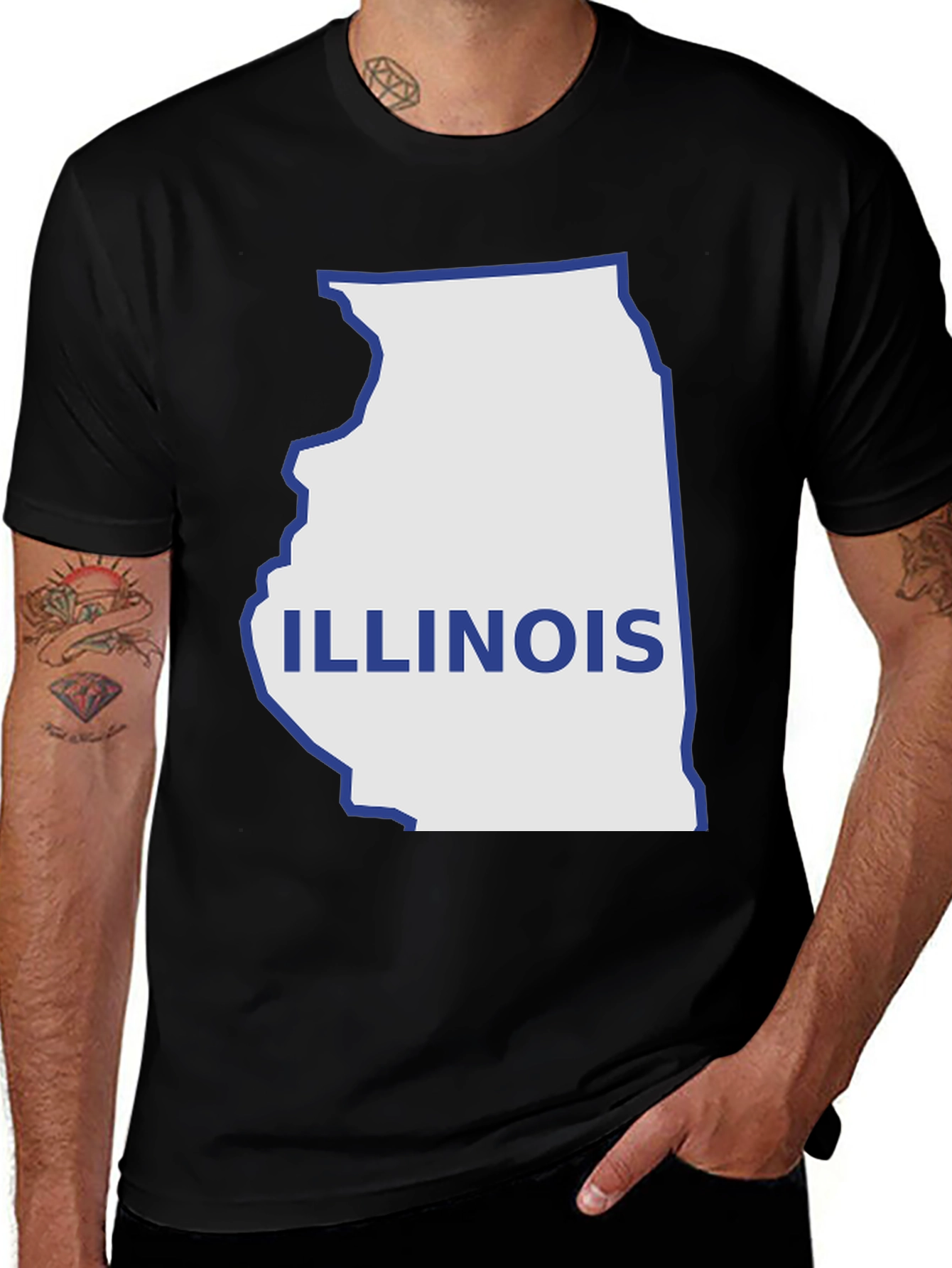 Illinois State Pride T-Shirt - Black
