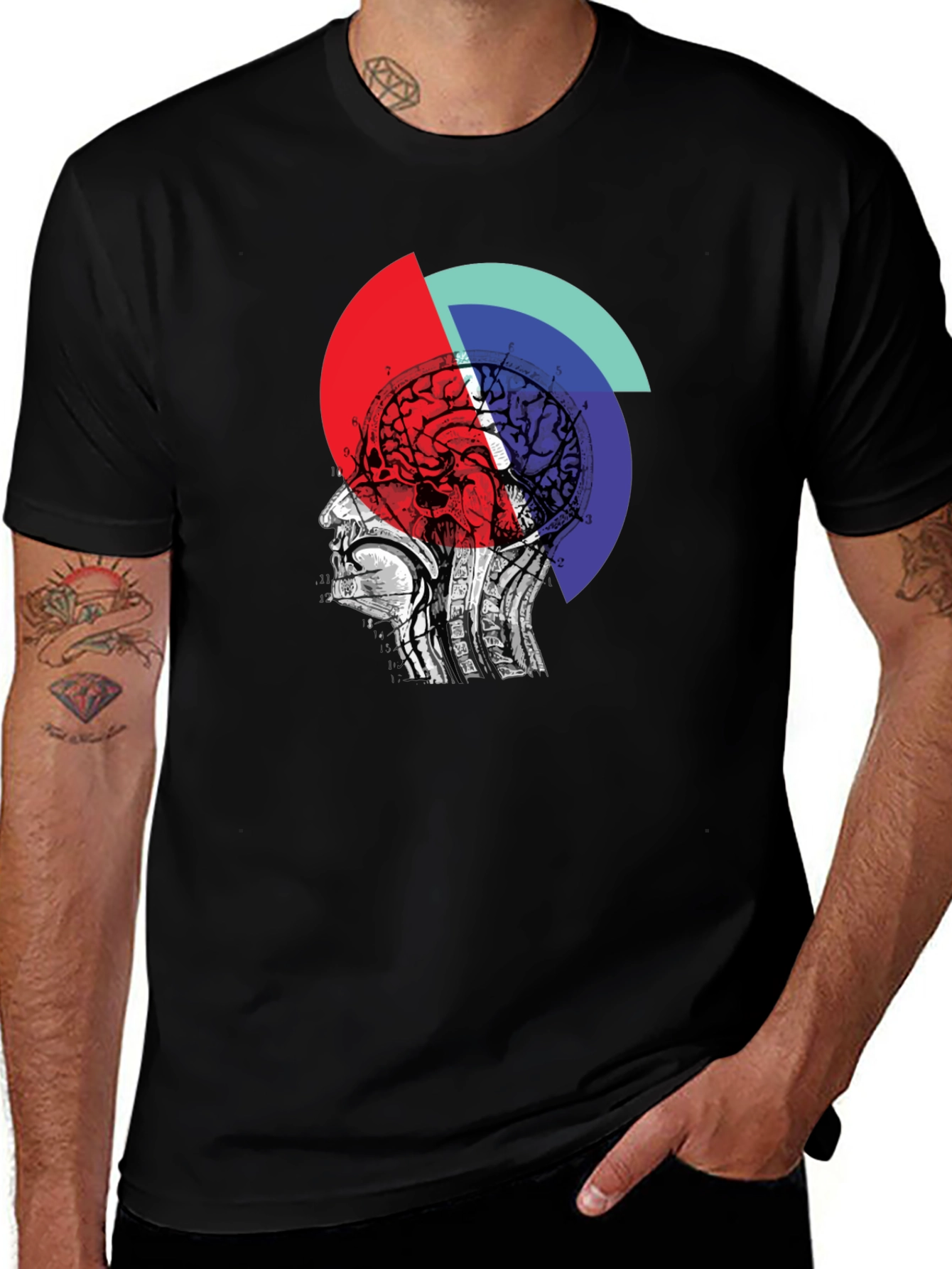 Variant 16 of Abstract Brain Graphic Tee - Unique Design