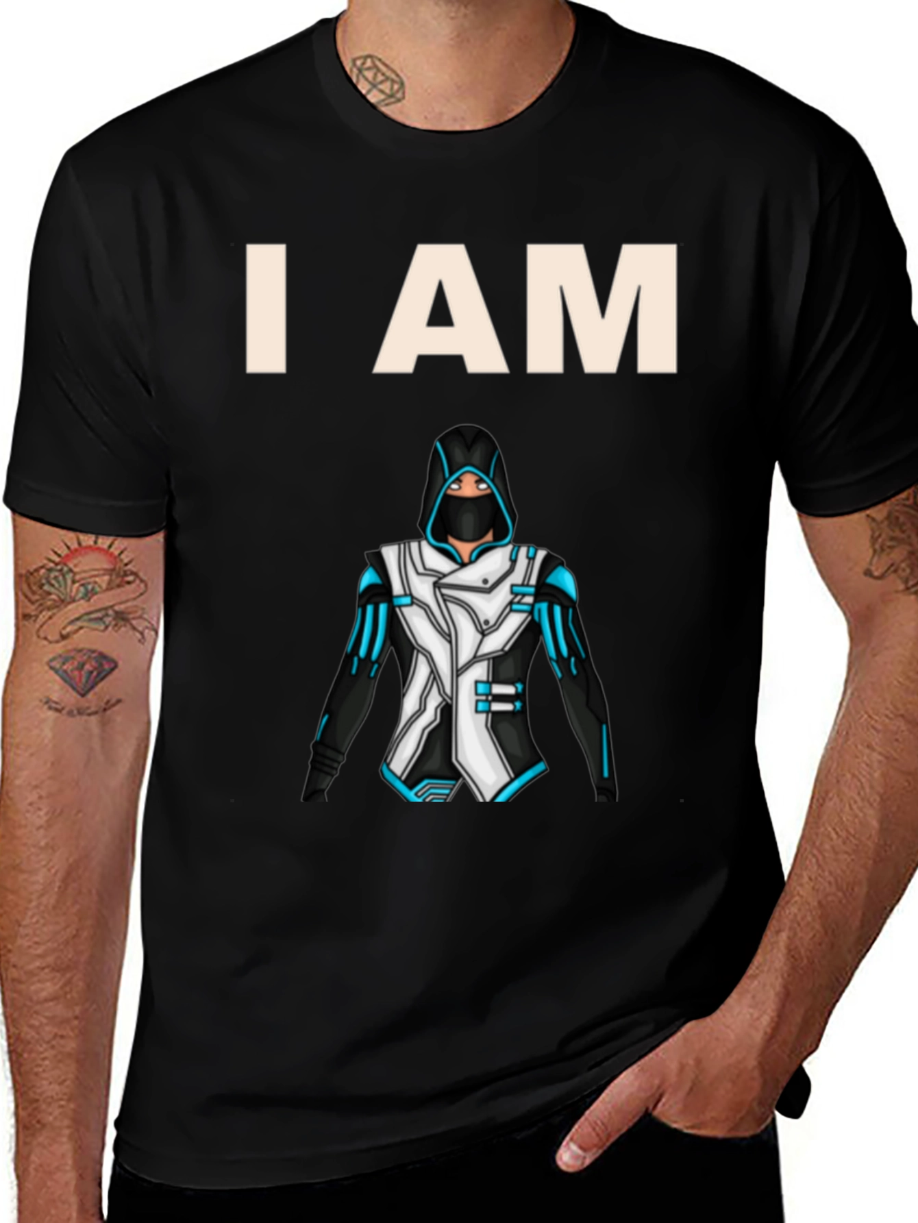 I AM Gamer T-Shirt Black Graphic Print