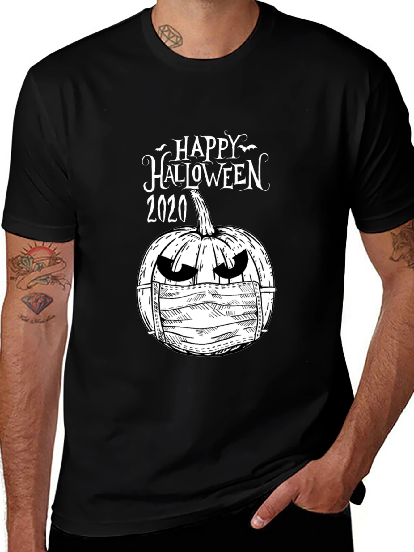 Variant 27 of Happy Halloween 2020 Pumpkin Mask T-Shirt