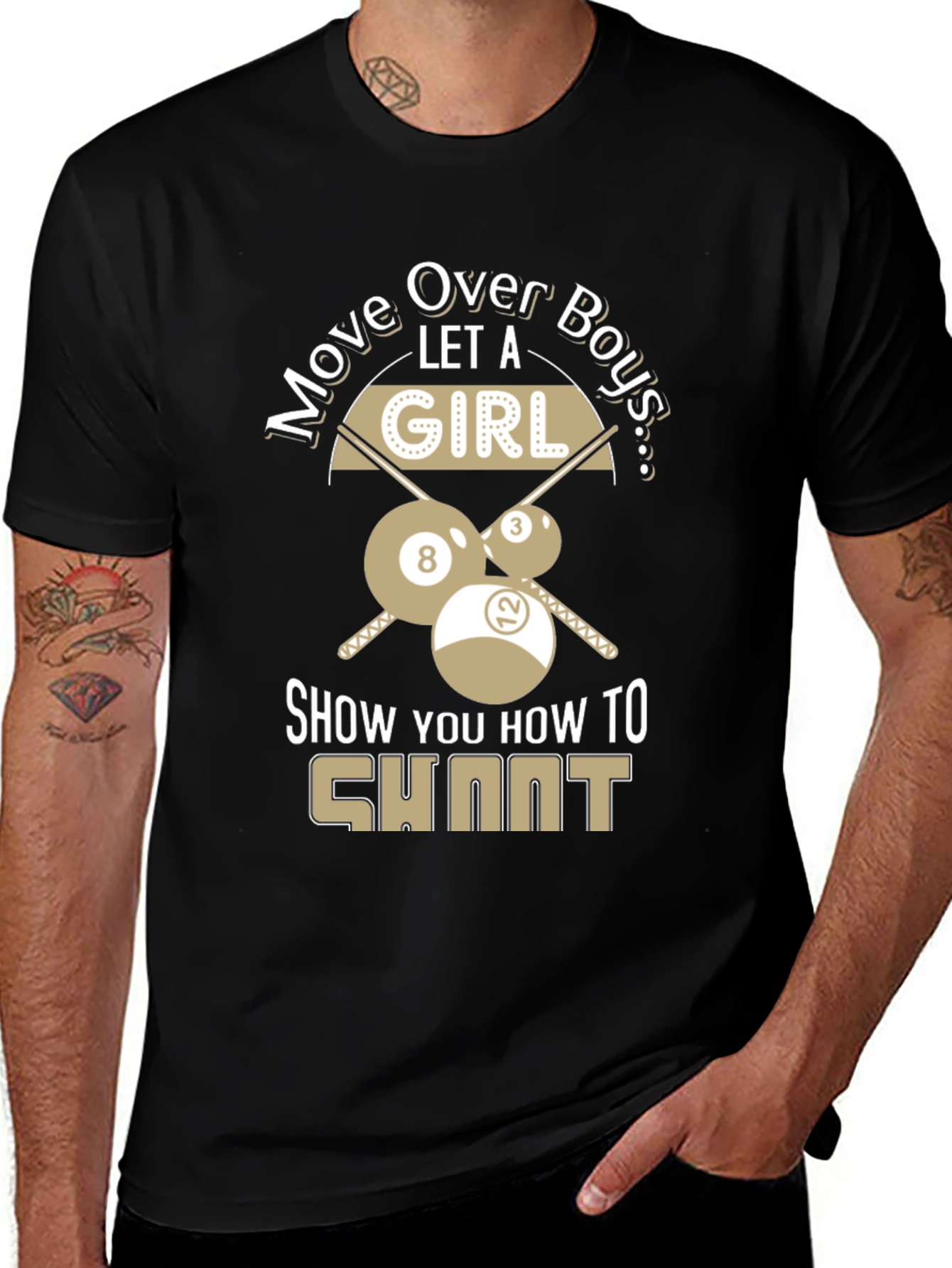 Variant 29 of Move Over Boys Billiards Graphic T-Shirt