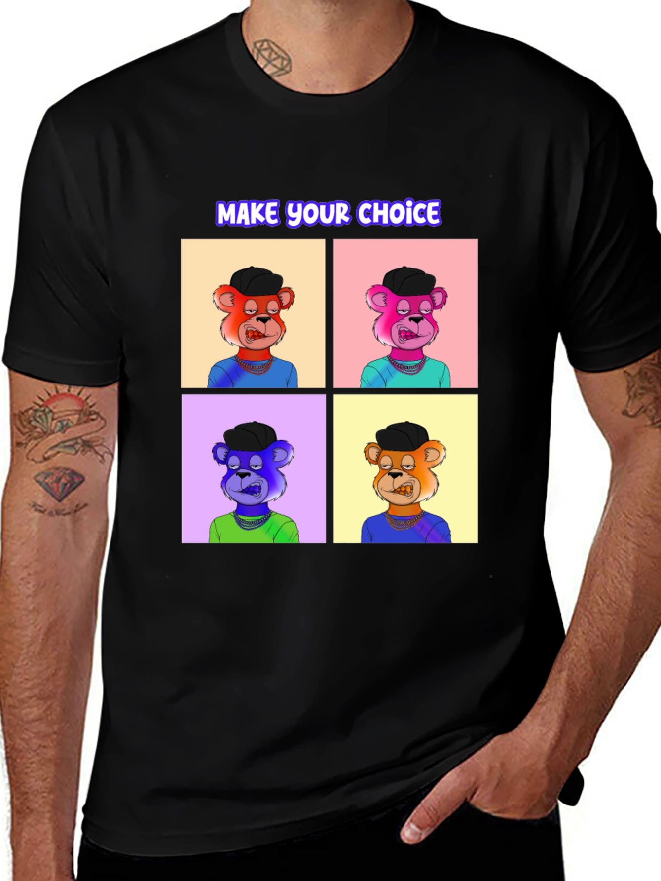 Variant 25 of Make Your Choice Bear T-Shirt