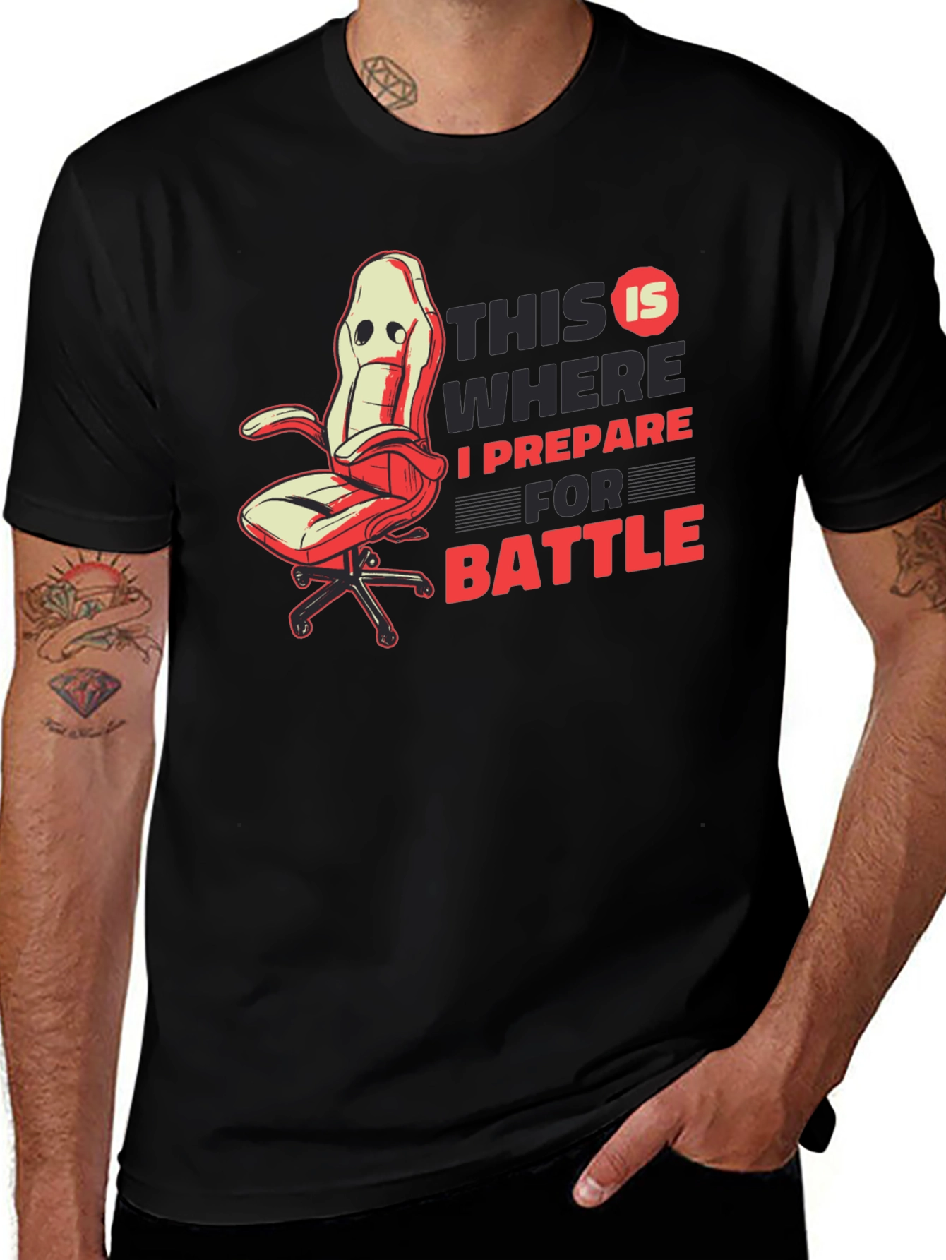 Gamer Chair Ready for Battle T-Shirt