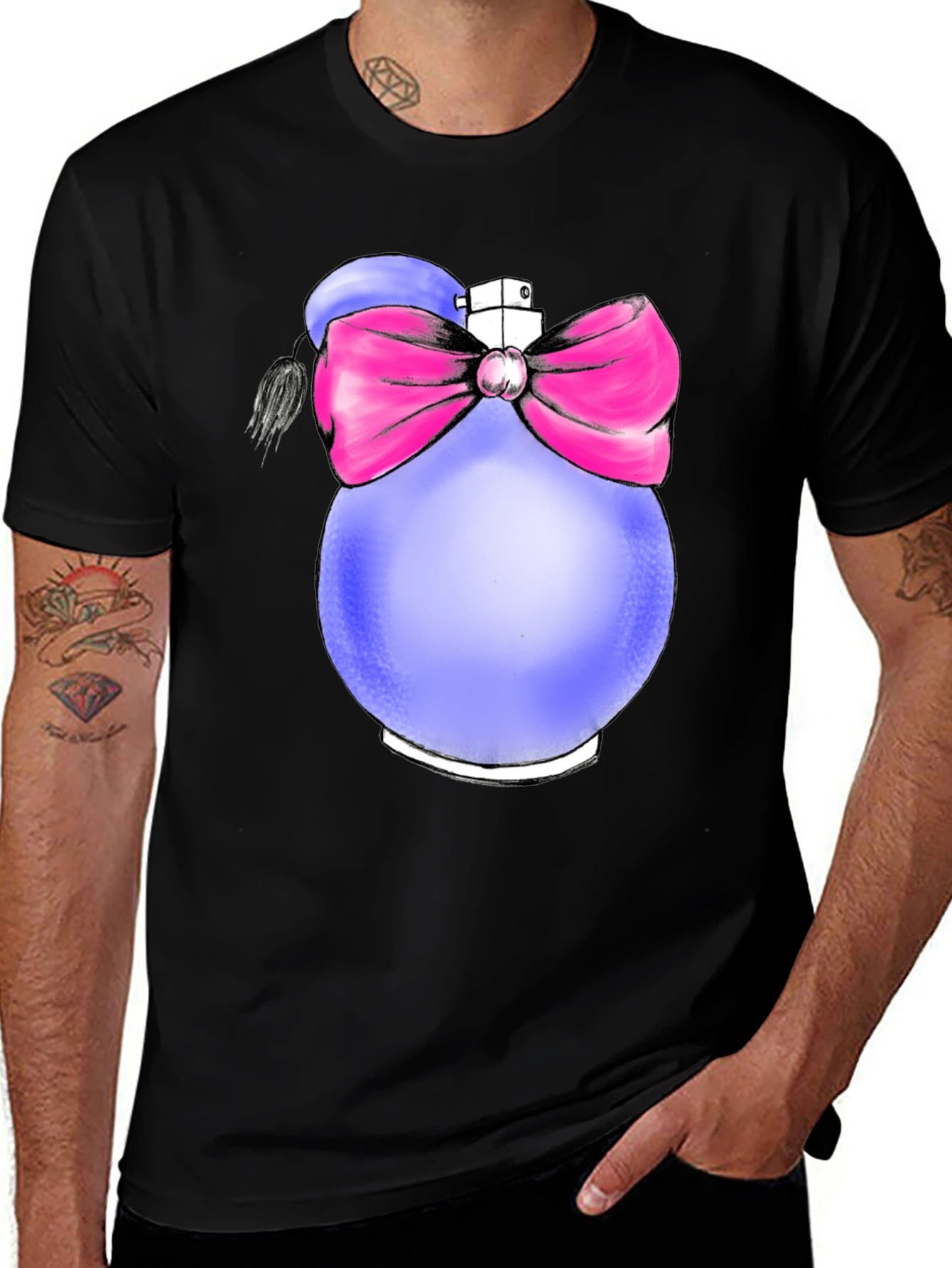 Variant 11 of Perfume Bottle Graphic T-Shirt - Novelty Fashion Tee