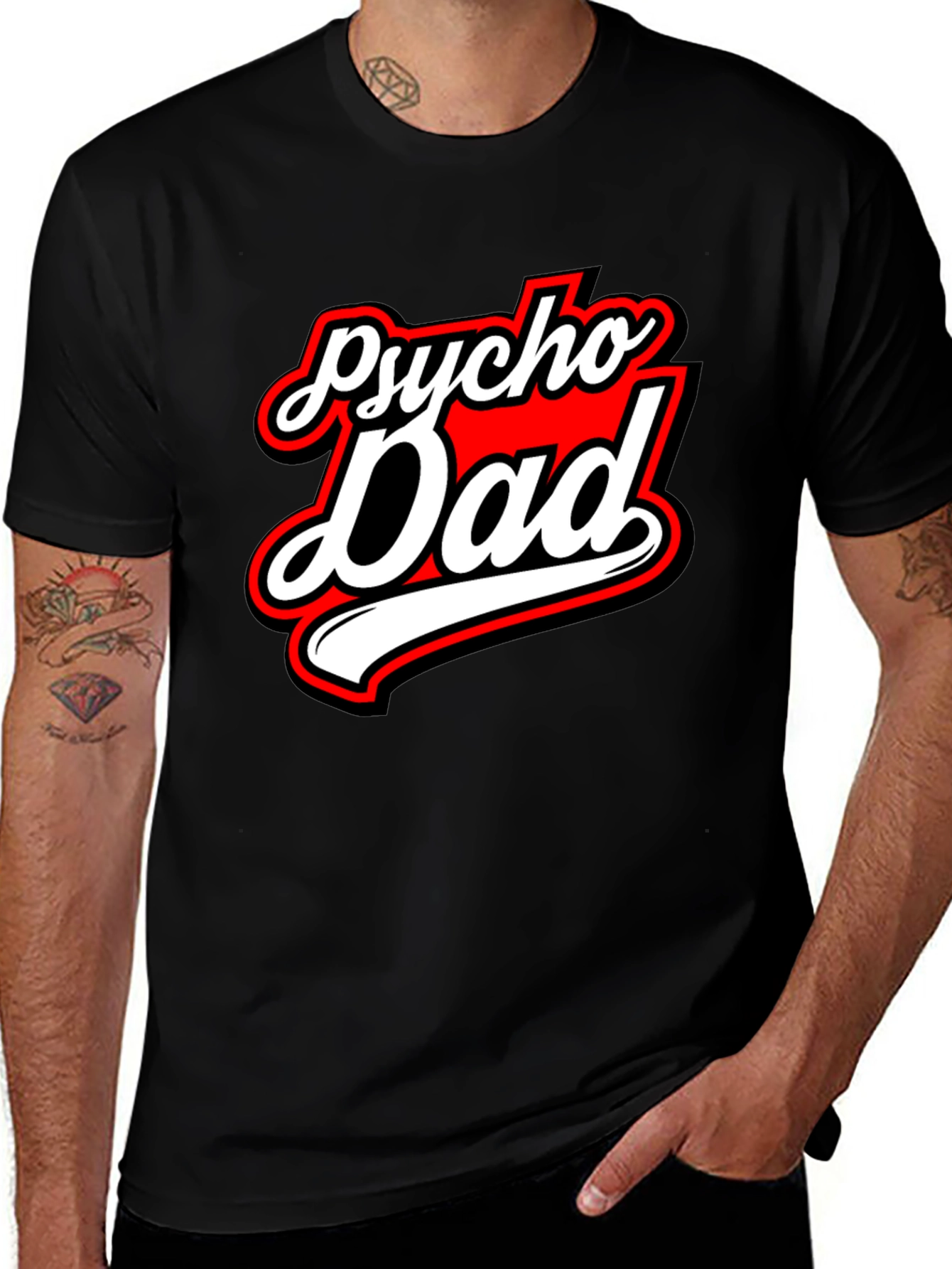 Variant 26 of Psycho Dad Graphic Tee - Black Crew Neck
