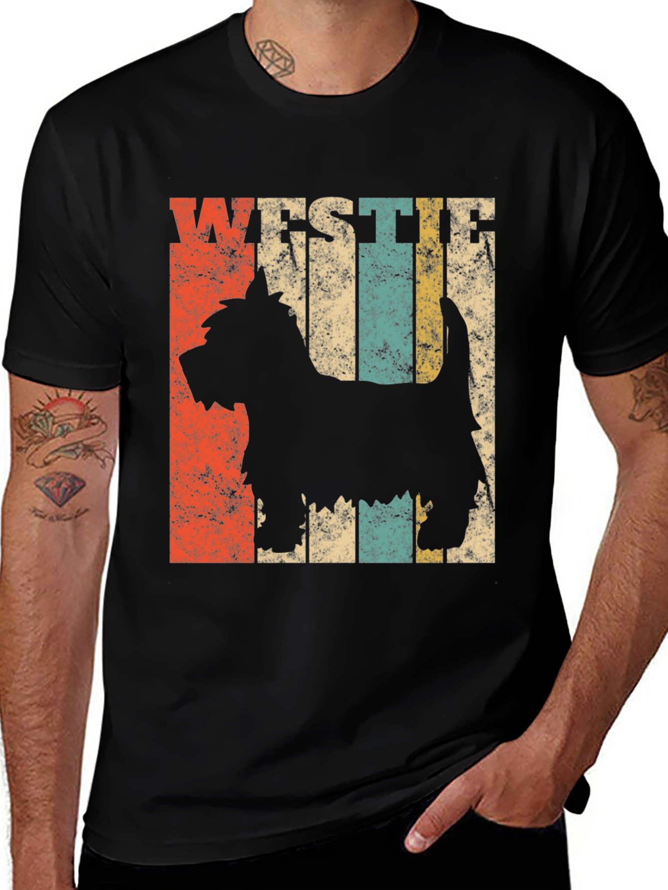Vintage Westie Dog T-Shirt, Retro Style