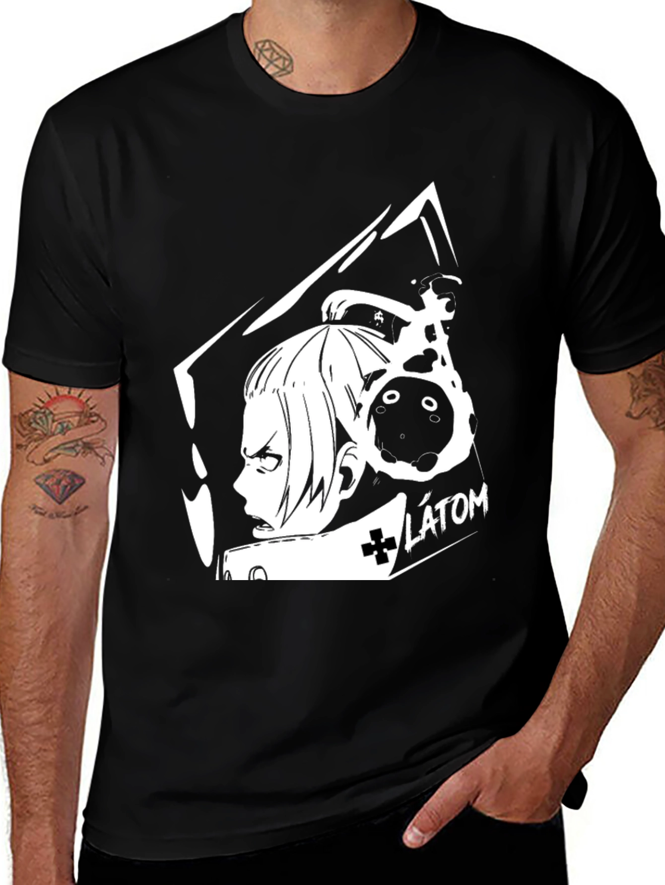 Variant 11 of Anime Inspired Black Graphic Tee