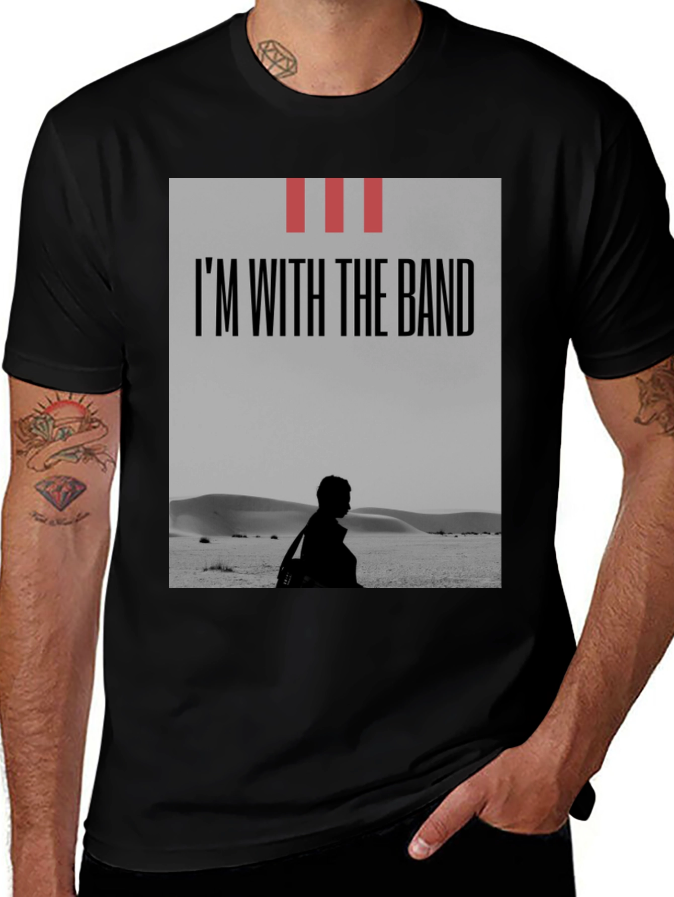 Variant 22 of I'm With the Band Graphic Tee - Black