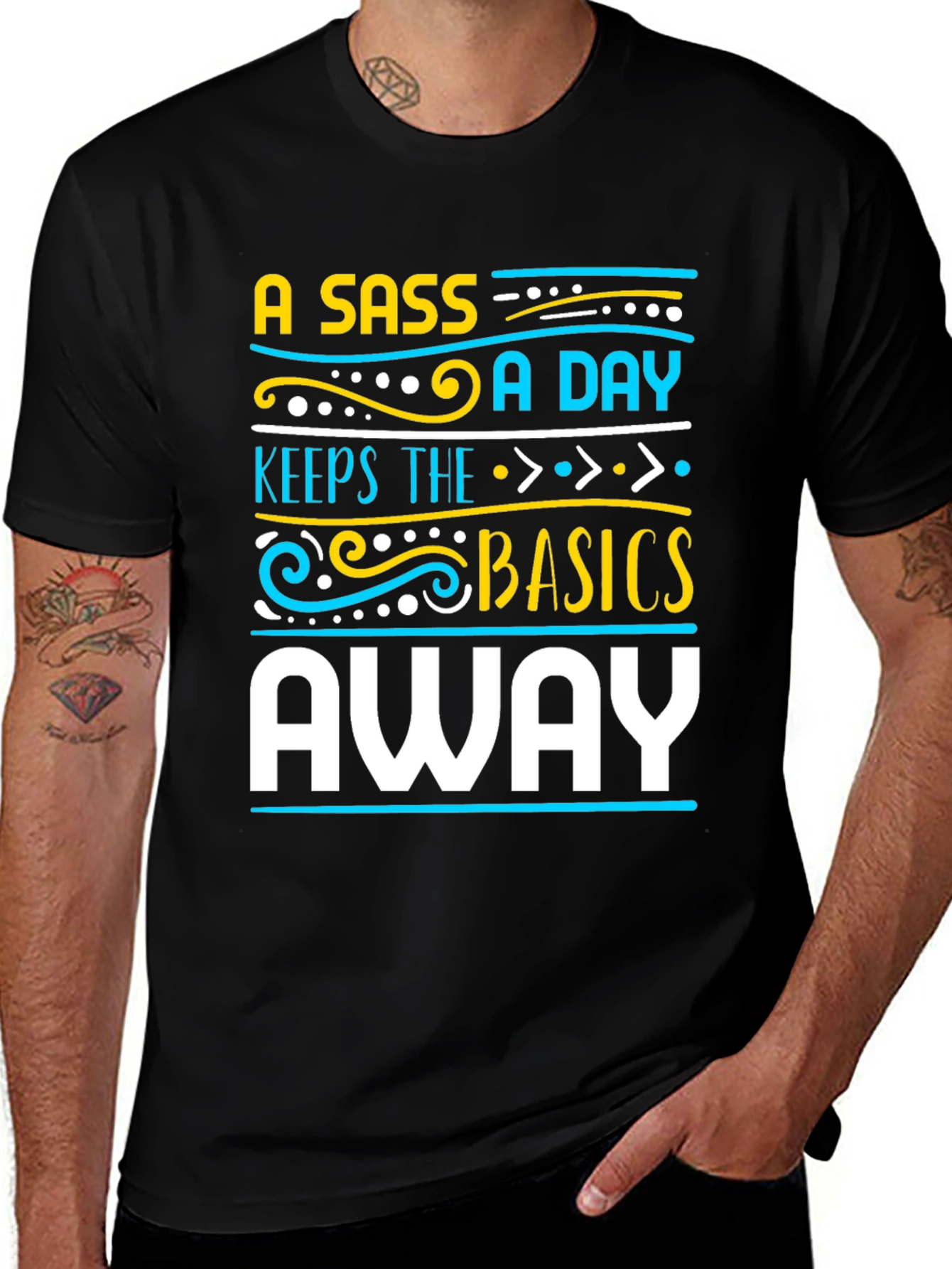 Variant 12 of Sass a Day T-Shirt - Stylish Graphic Tee