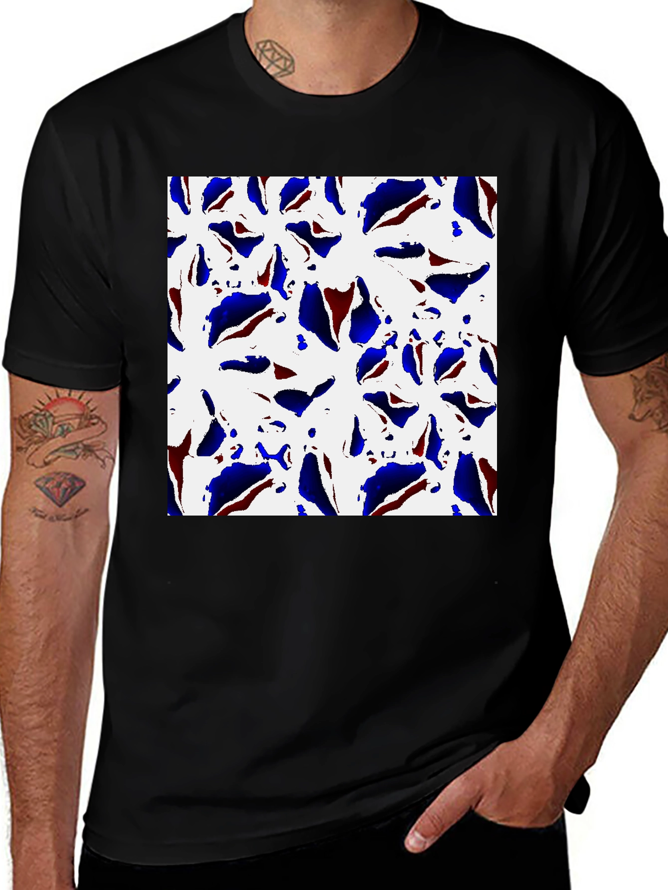 Variant 5 of Abstract Floral T-Shirt: Modern Art Tee