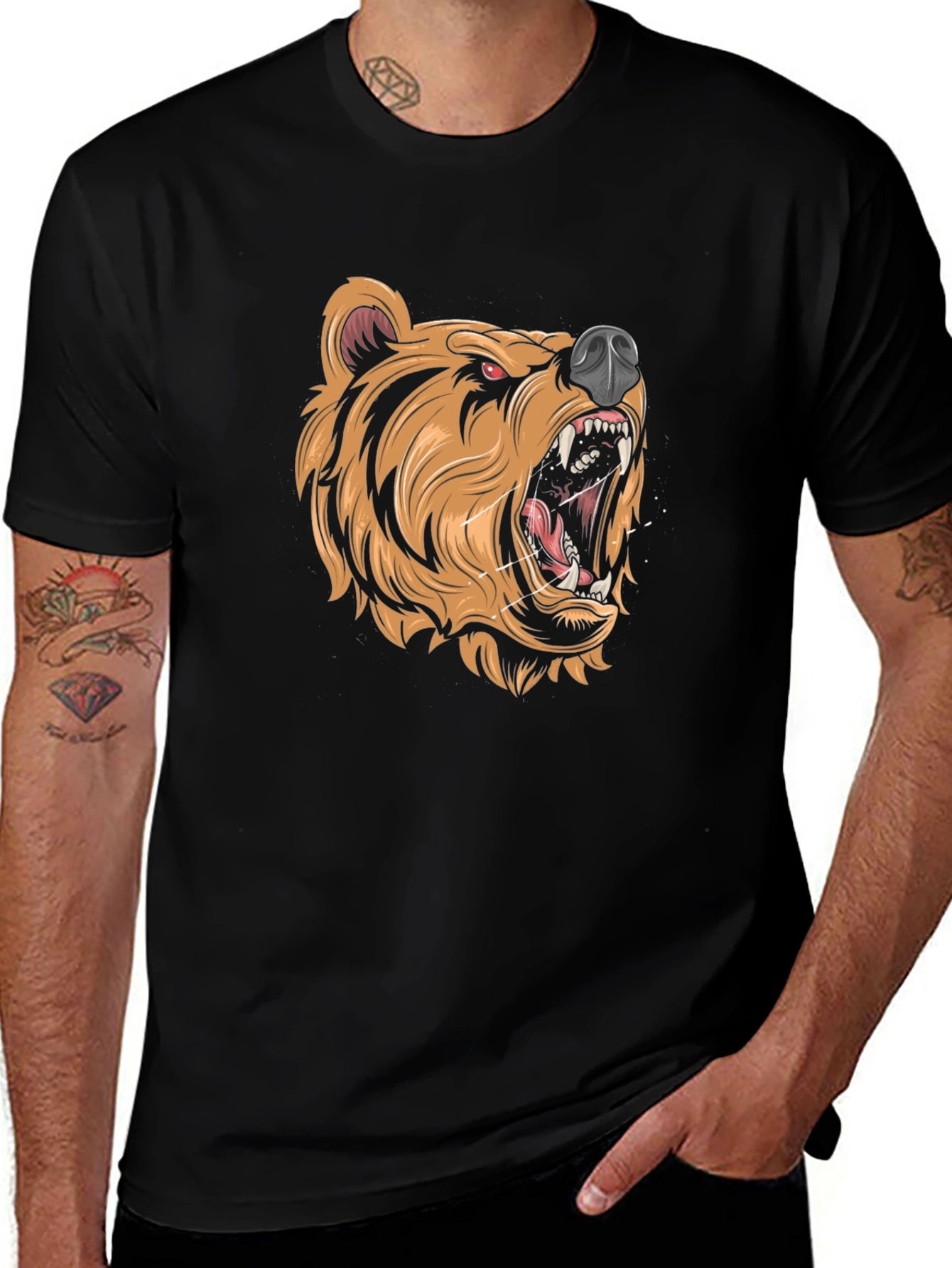 Variant 11 of Men's Black Bear Graphic Tee