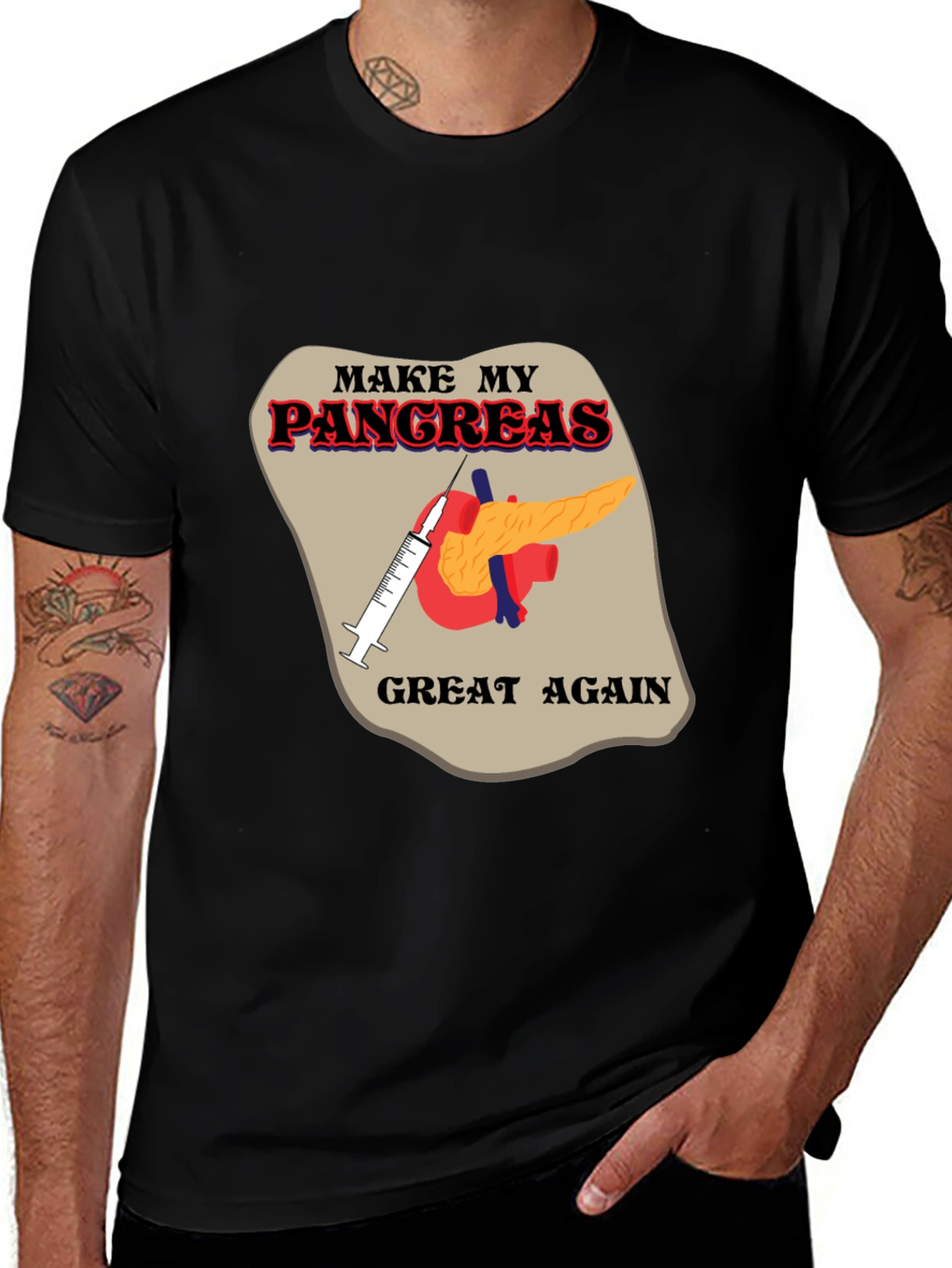 Variant 6 of Make My Pancreas Great Again Graphic Tee