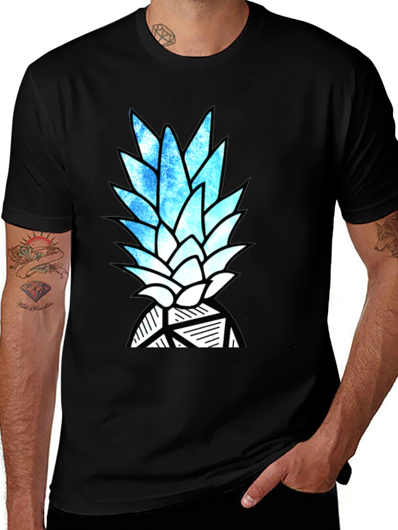 Variant 16 of Tropical Pineapple Graphic Tee - Cool Summer Vibes!