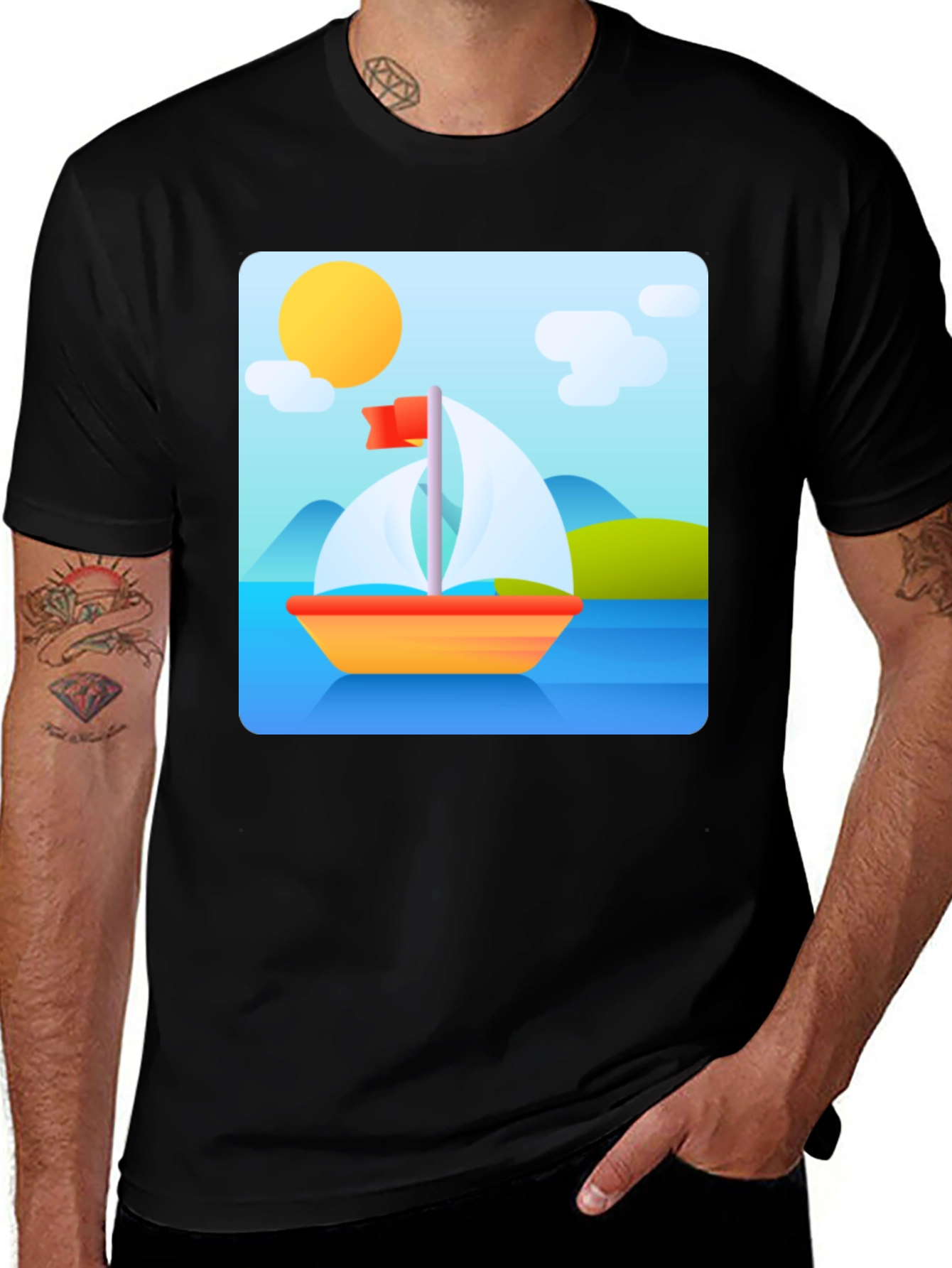 Variant 29 of Nautical Sailboat T-Shirt