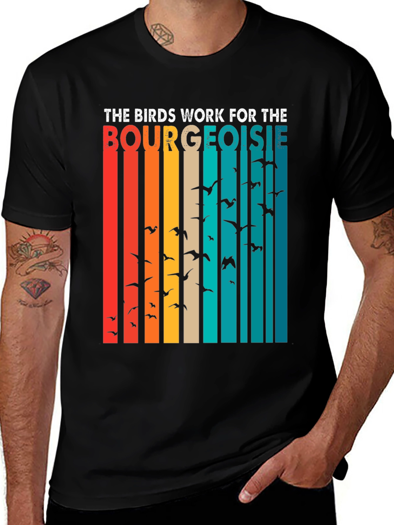Variant 25 of Birds Work for the Bourgeoisie T-Shirt