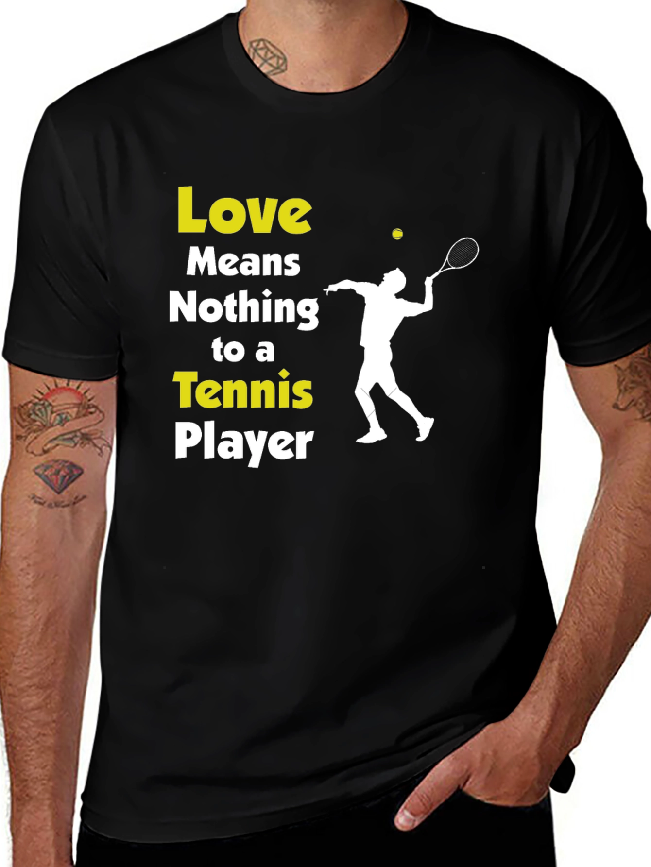 Tennis Player Graphic T-Shirt - Love Means Nothing