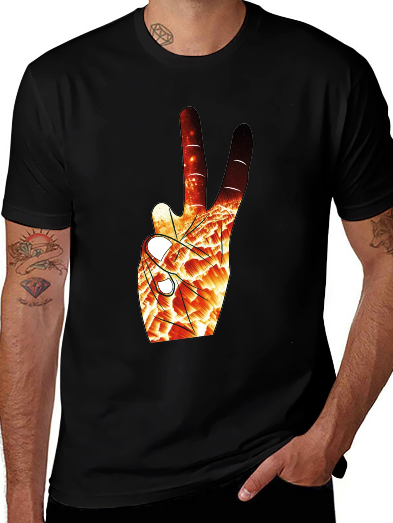 Variant 27 of Abstract Peace Sign Graphic Tee